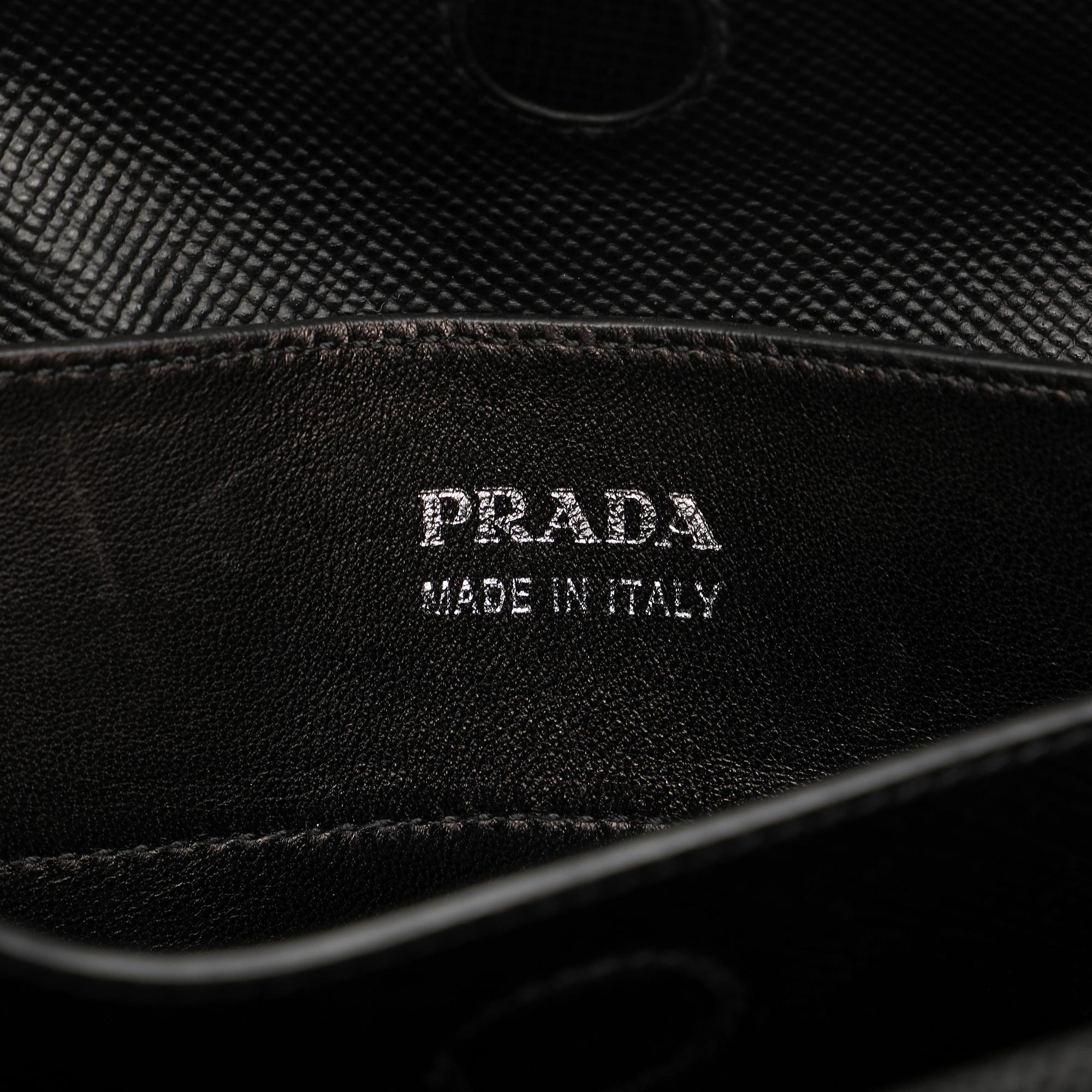 Prada Saffiano Double Turnlock Satchel (SHG-YAGoX0)