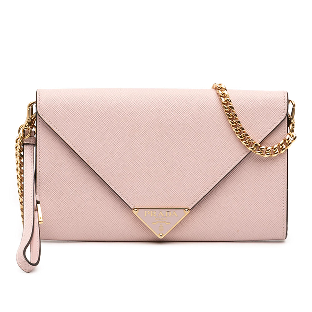 Prada Saffiano Envelope Chain Clutch