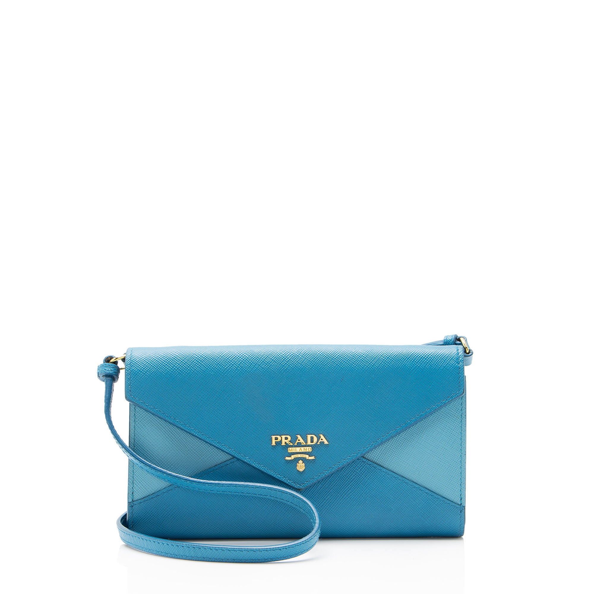 Prada Saffiano Envelope Wallet on Strap