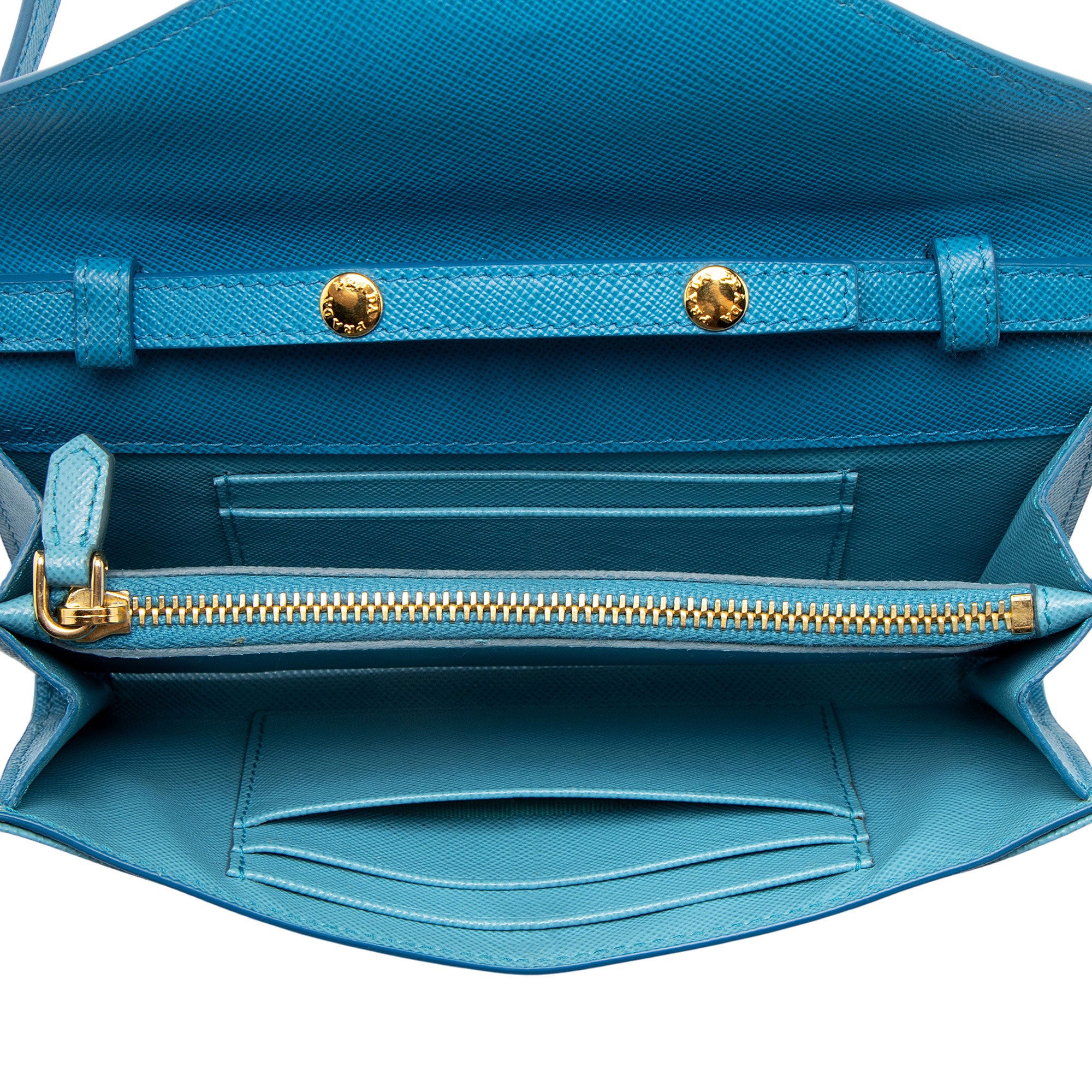 Prada Saffiano Envelope Wallet on Strap