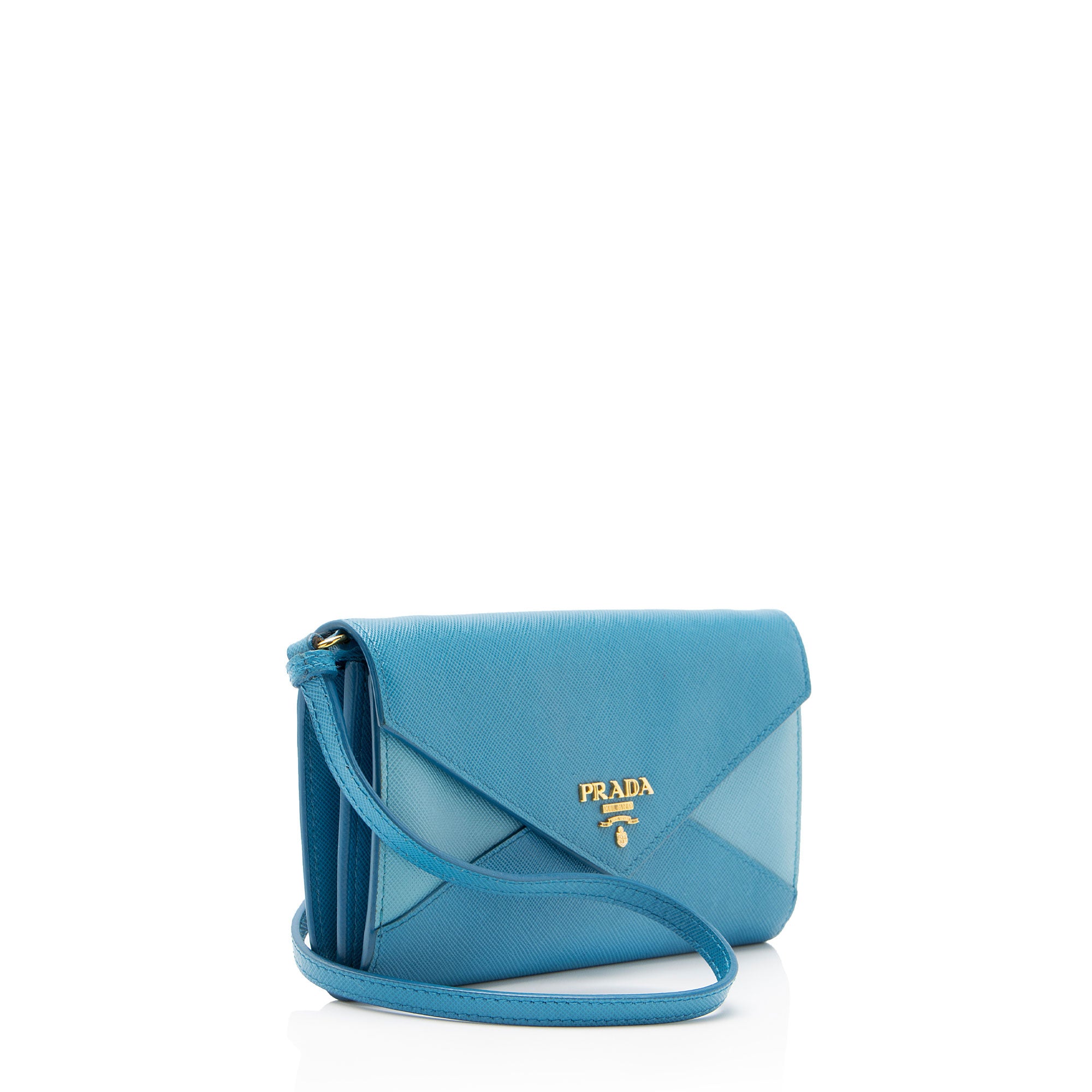 Prada Saffiano Envelope Wallet on Strap