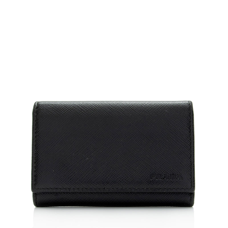 Prada Saffiano Leather 6 Key Holder (SHF-EQhuOd)