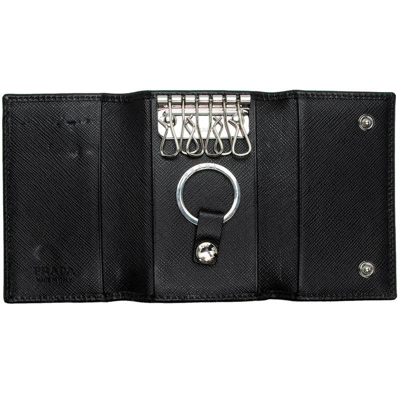 Prada Saffiano Leather 6 Key Holder (SHF-EQhuOd)