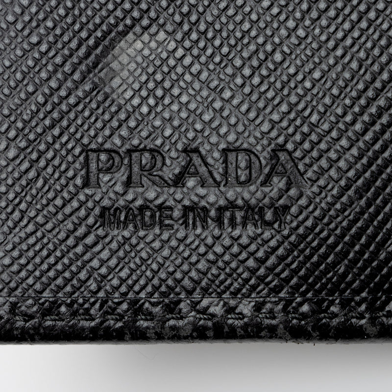 Prada Saffiano leather keyholder  Black Prada Tessuto Shoulder