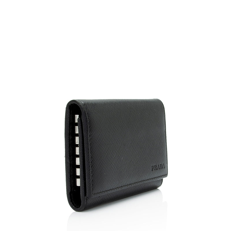 Prada Saffiano Leather 6 Key Holder (SHF-EQhuOd)