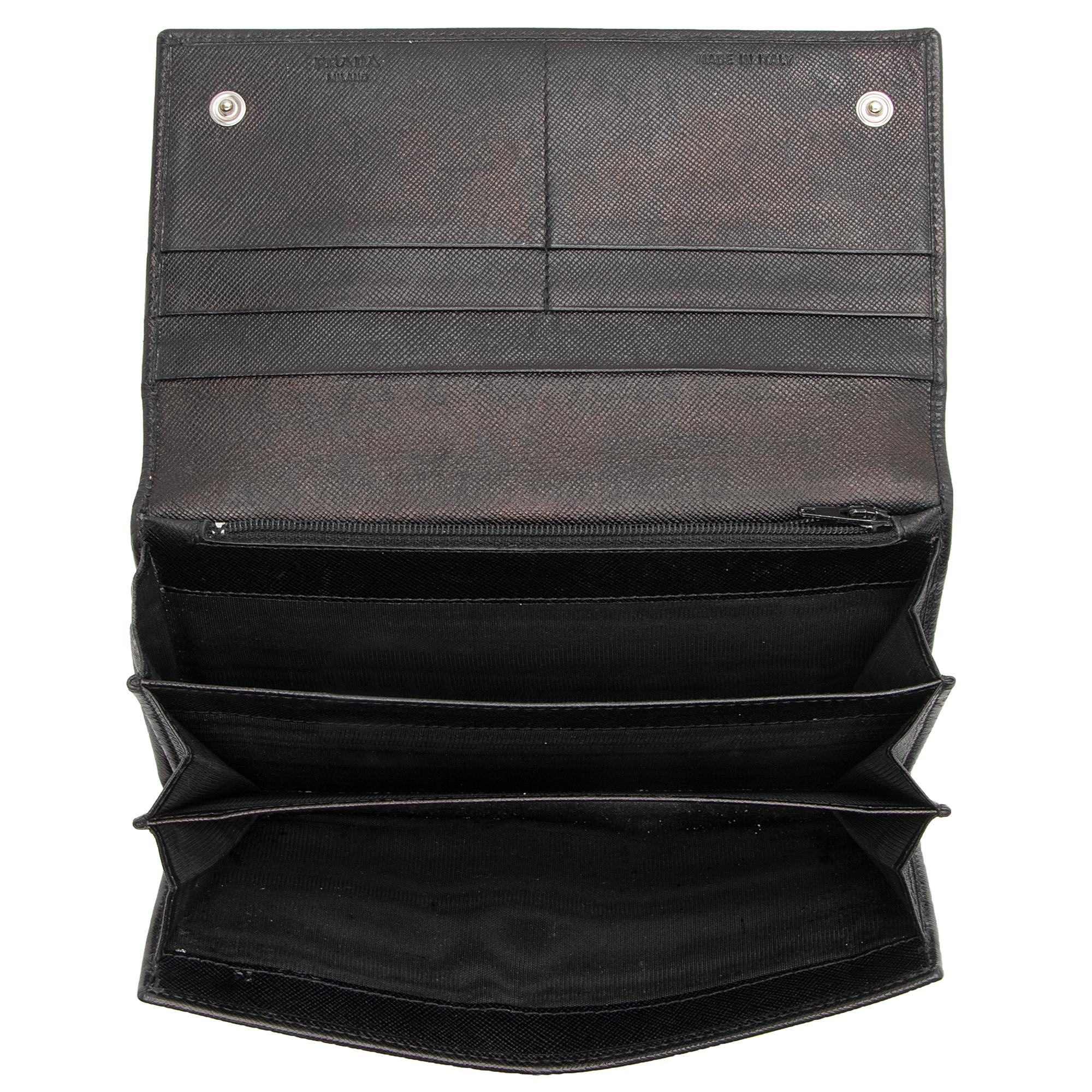 Prada Saffiano Leather Continental Wallet (SHF-23104)