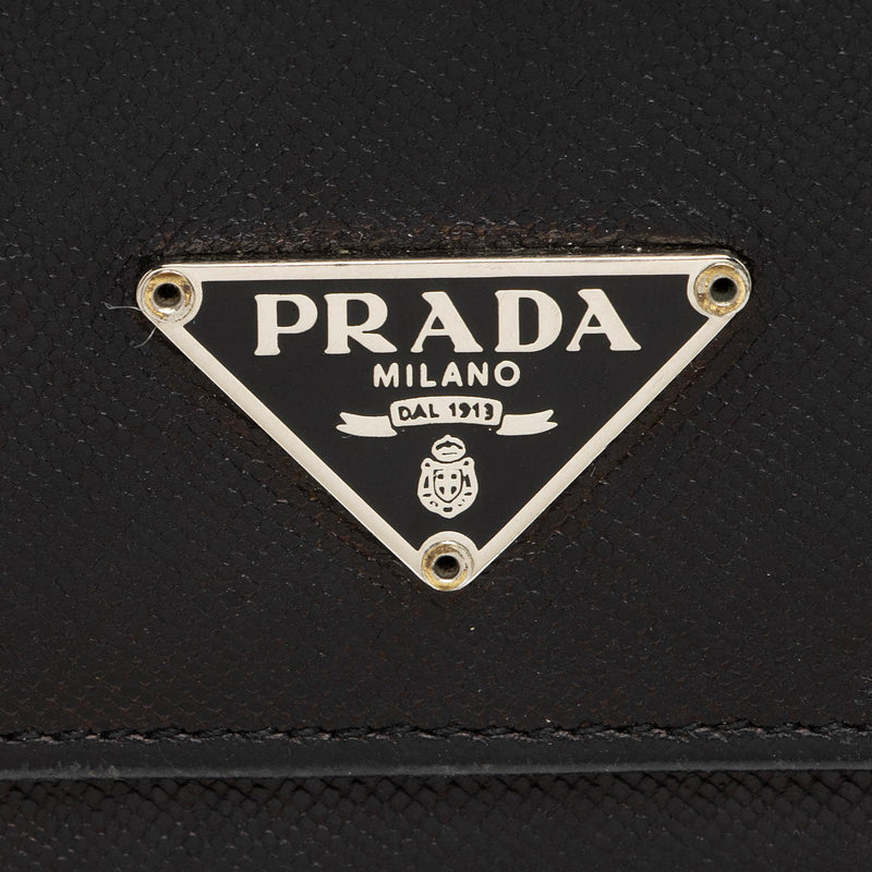 Prada Saffiano Leather Continental Wallet (SHF-23104)