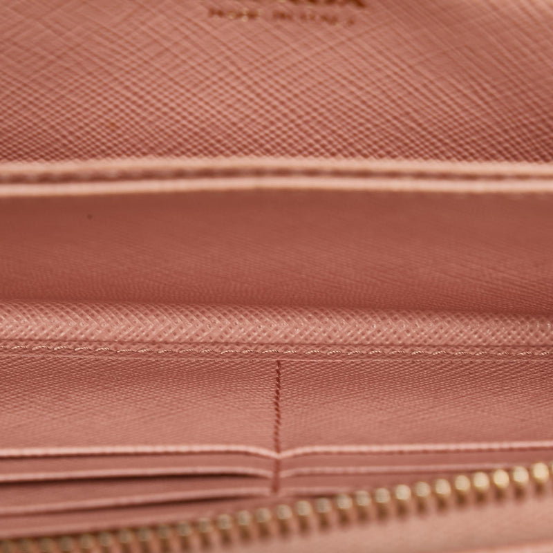 Prada Saffiano Leather Long Wallet (SHG-wboHEP)