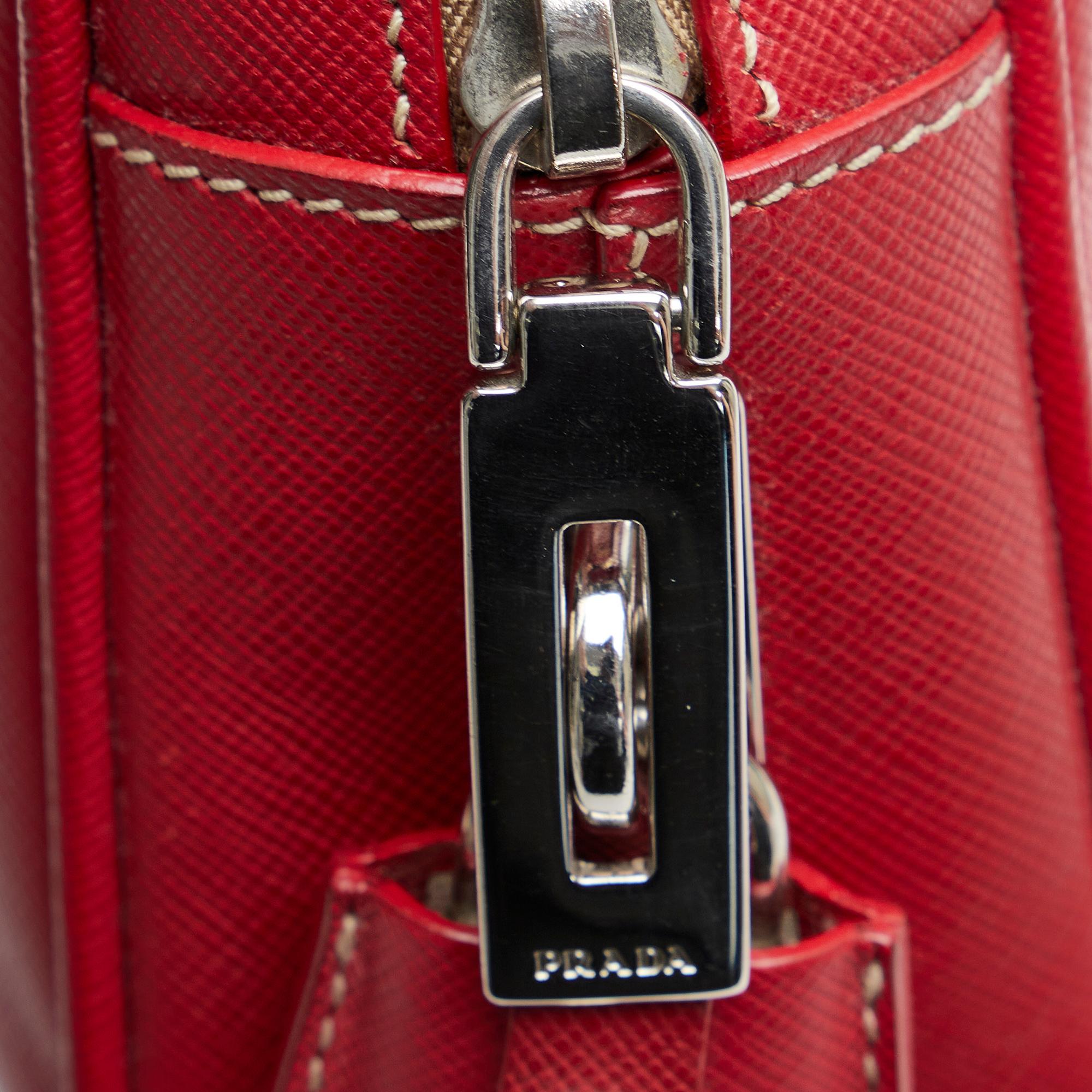 Prada Saffiano Lux Bauletto Handbag (SHG-xBV7j6)