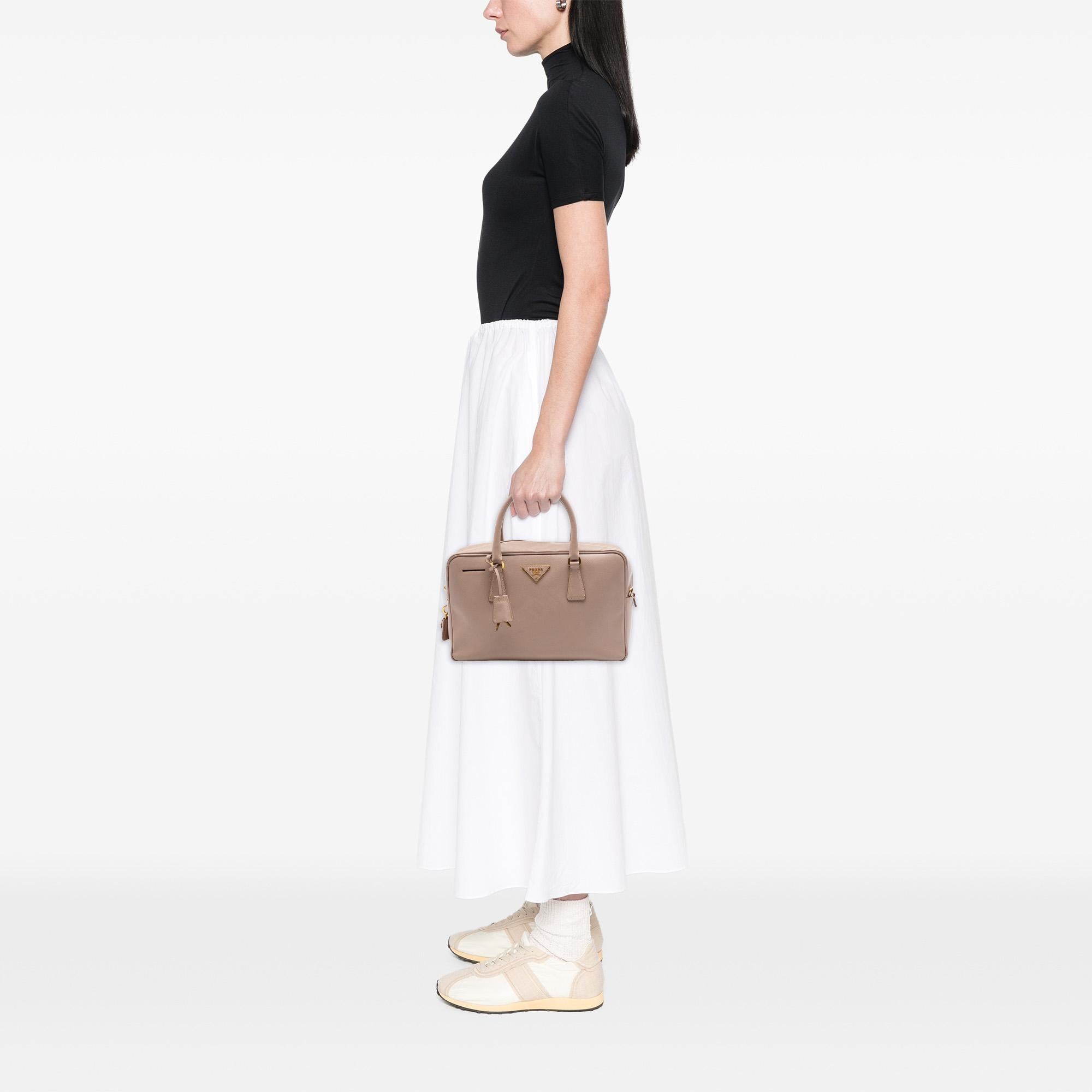 Prada Saffiano Lux Bauletto Satchel