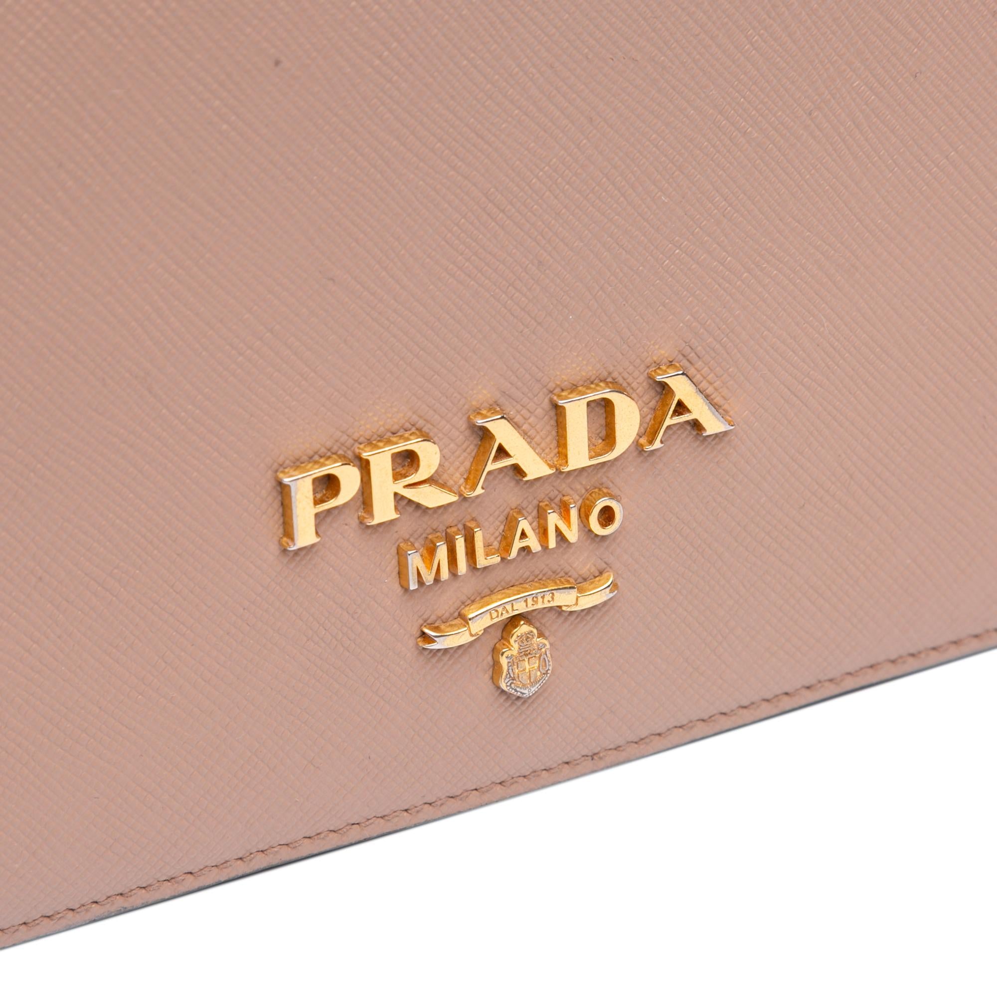 Prada Saffiano Lux Chain Crossbody