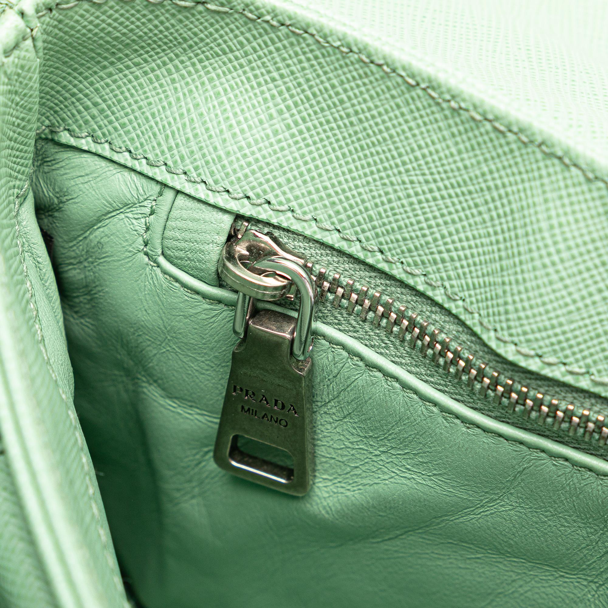 Prada Saffiano Lux Chain Lock Flap