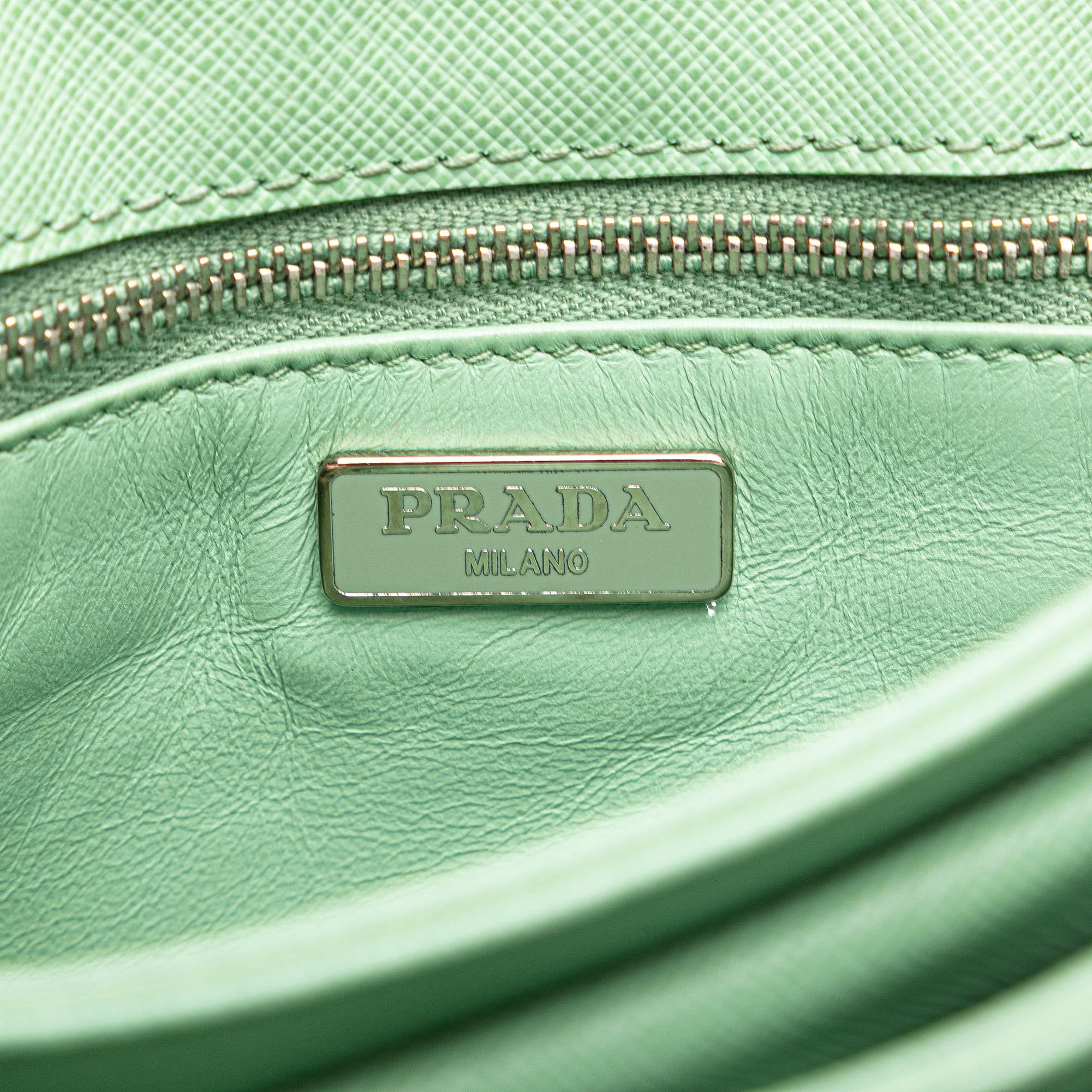 Prada Saffiano Lux Chain Lock Flap