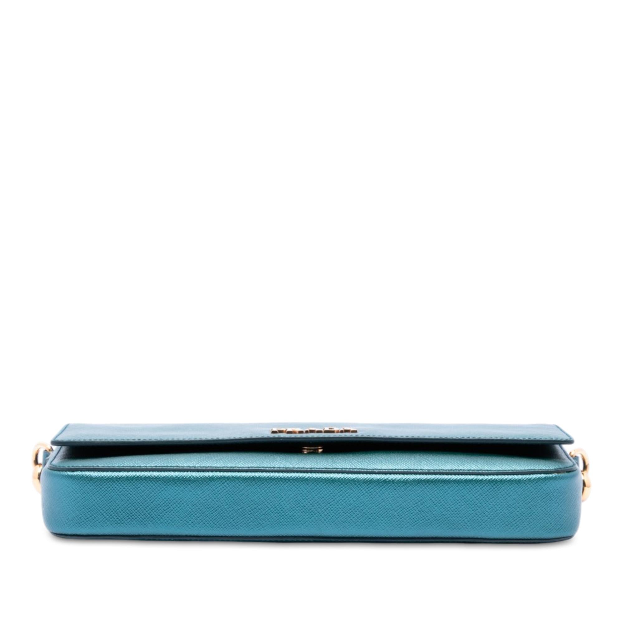 Prada Saffiano Lux Chain Shoulder Bag