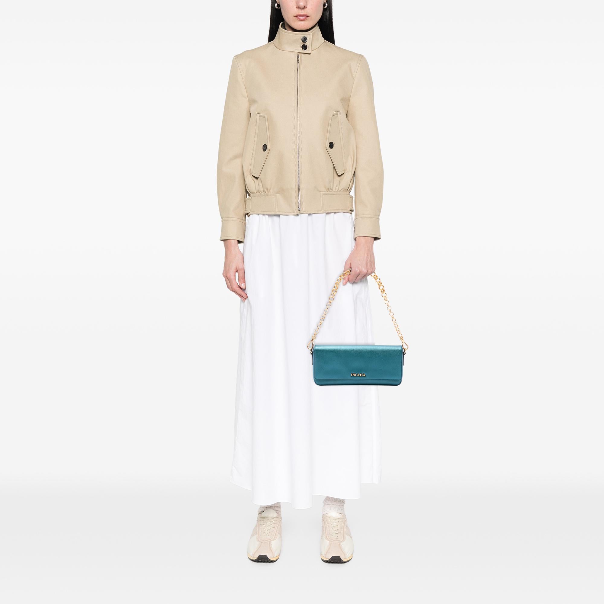 Prada Saffiano Lux Chain Shoulder Bag