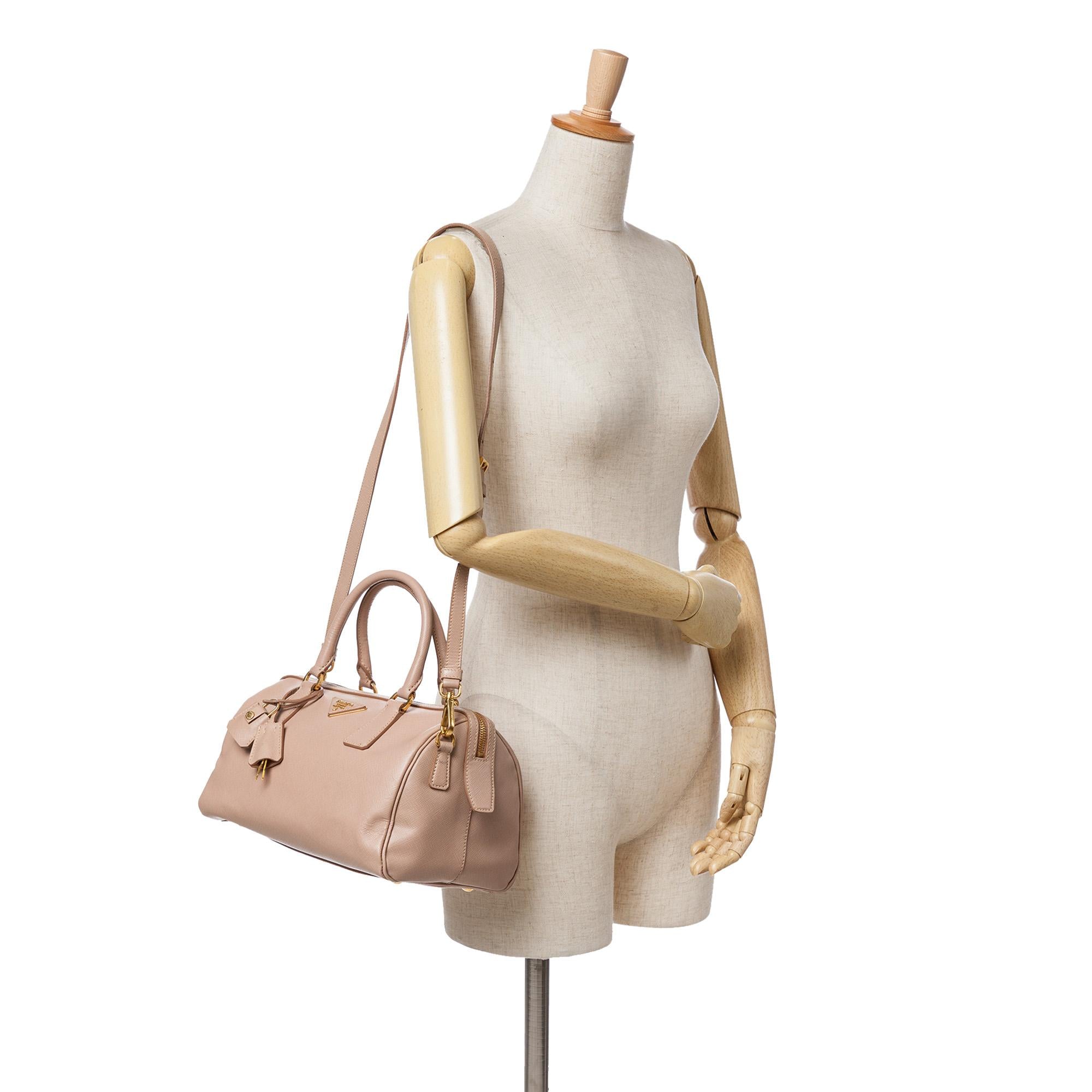 Prada Saffiano Lux Convertible Bowler Bag
