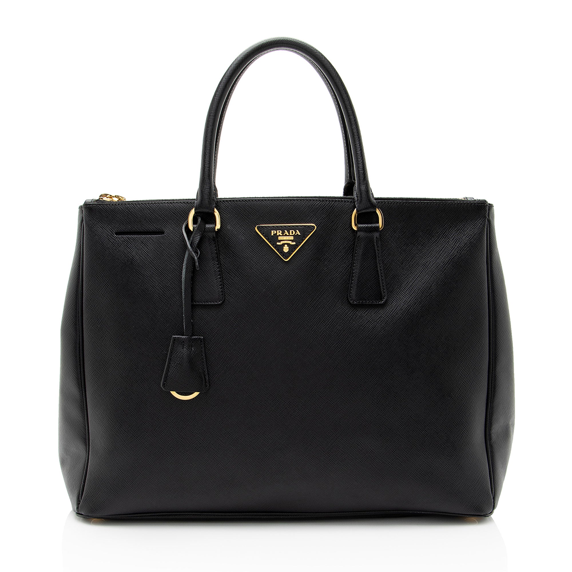 気質アップ Prada Saffiano Lux Double Zip Medium Tote バッグ
