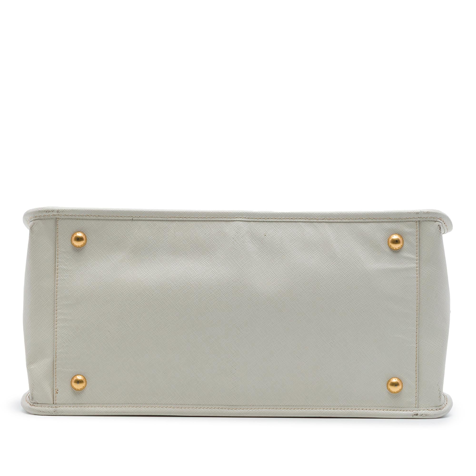 Prada Saffiano Lux Double Zip Satchel