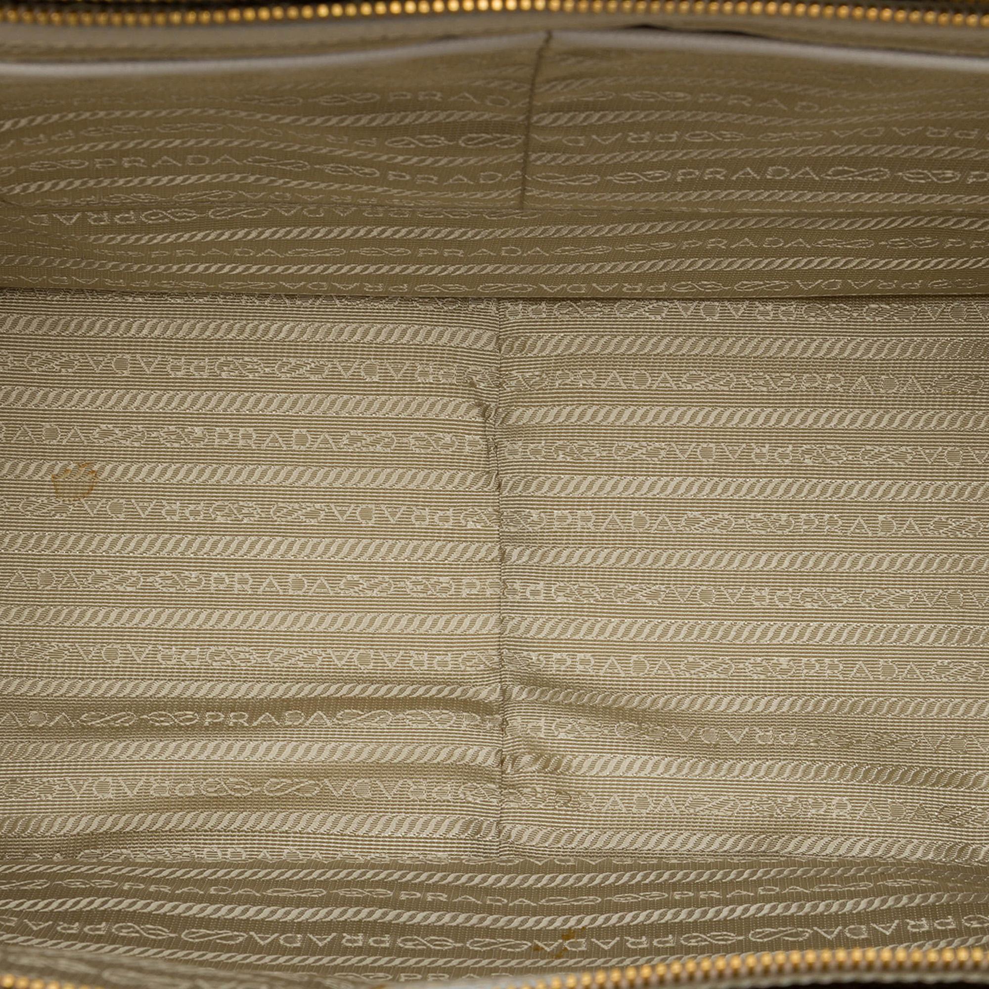 Prada Saffiano Lux Double Zip Satchel