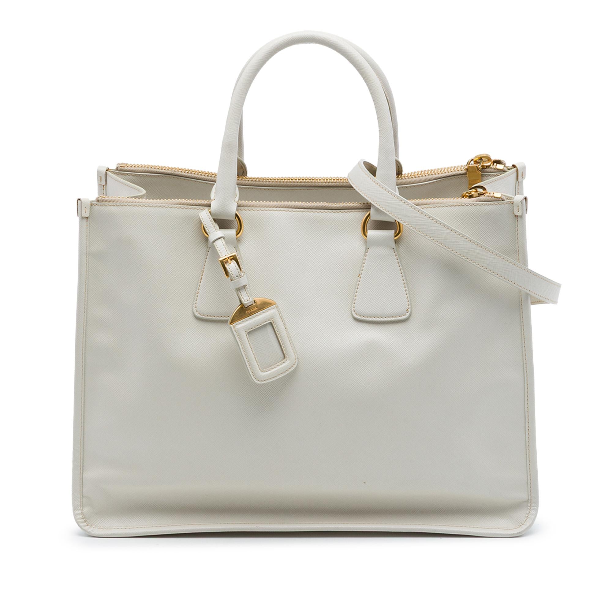 Prada Saffiano Lux Double Zip Satchel