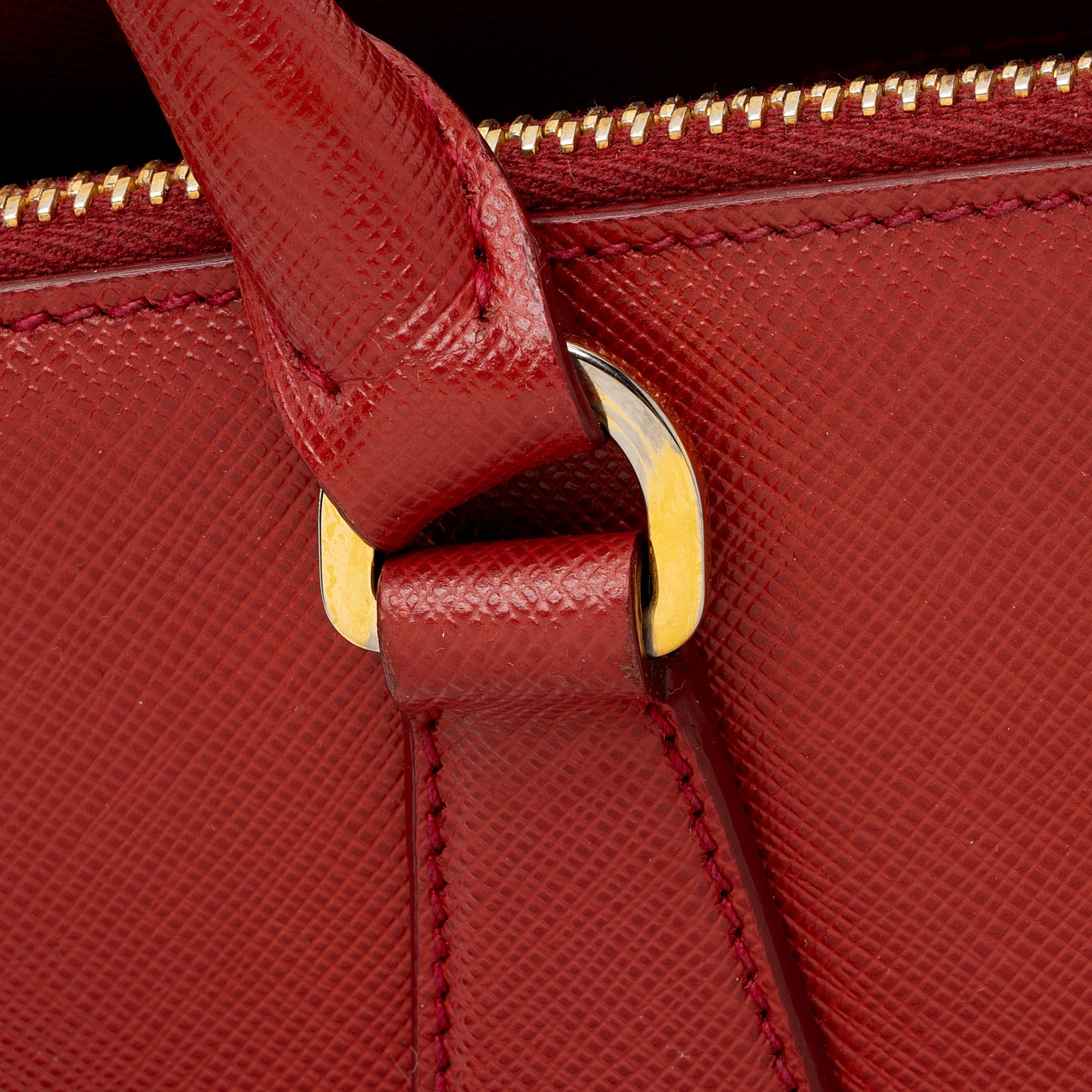 Prada Saffiano Lux Double Zip Small Tote (SHF-cQ8oS7)