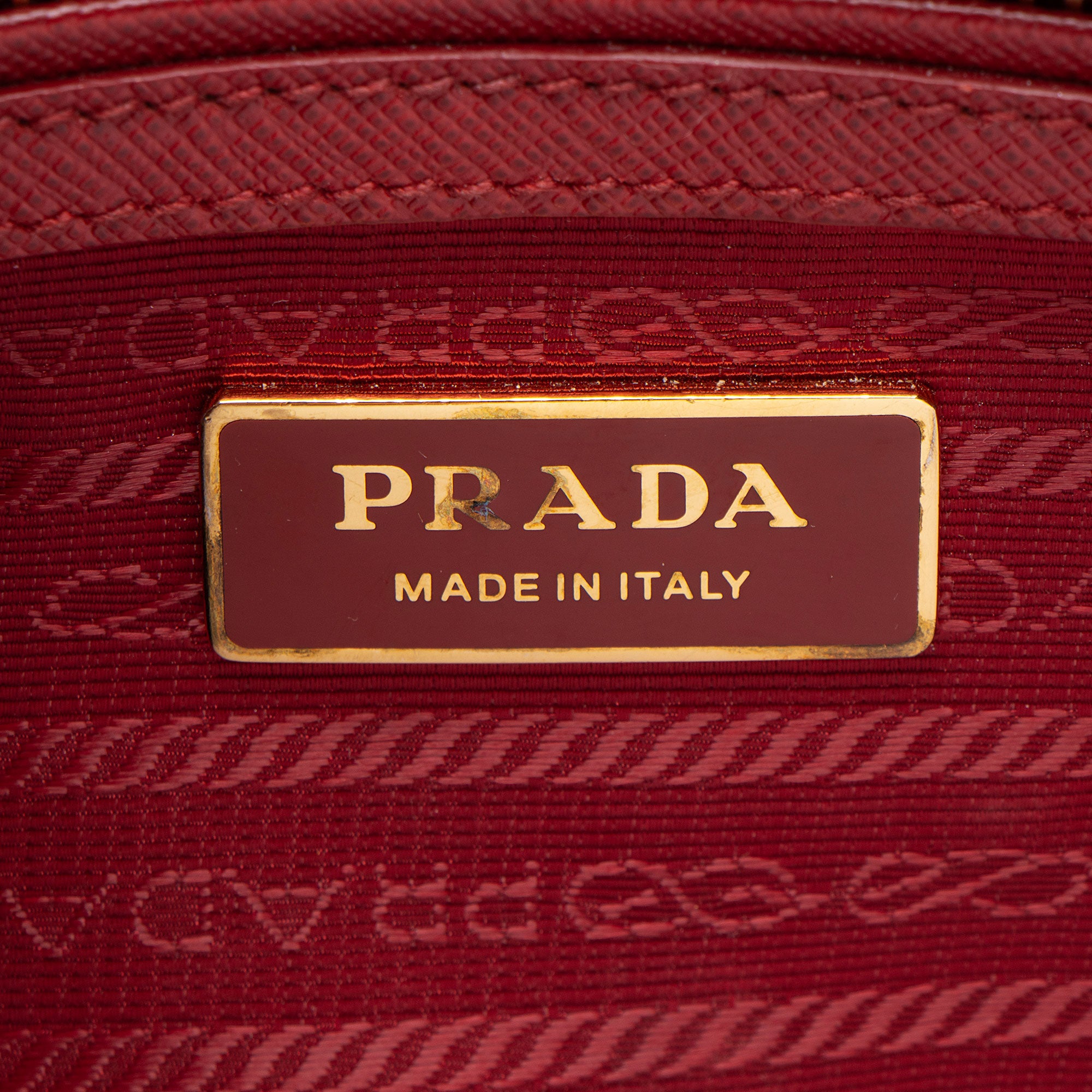 Prada Saffiano Lux Double Zip Small Tote