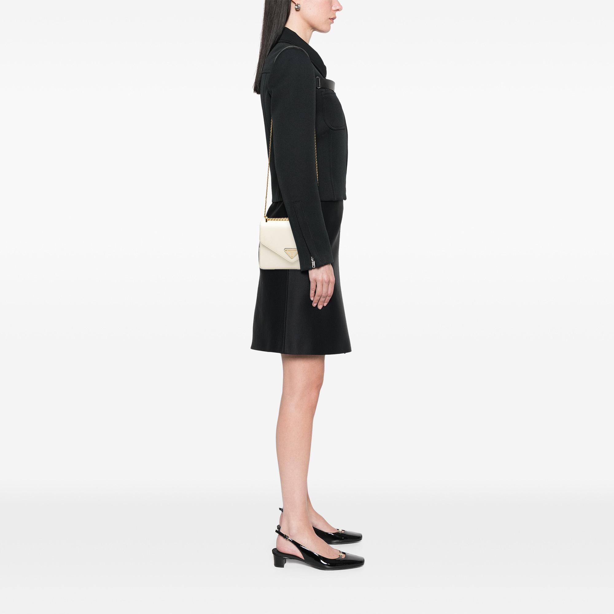 Prada Saffiano Lux Envelope Chain Flap
