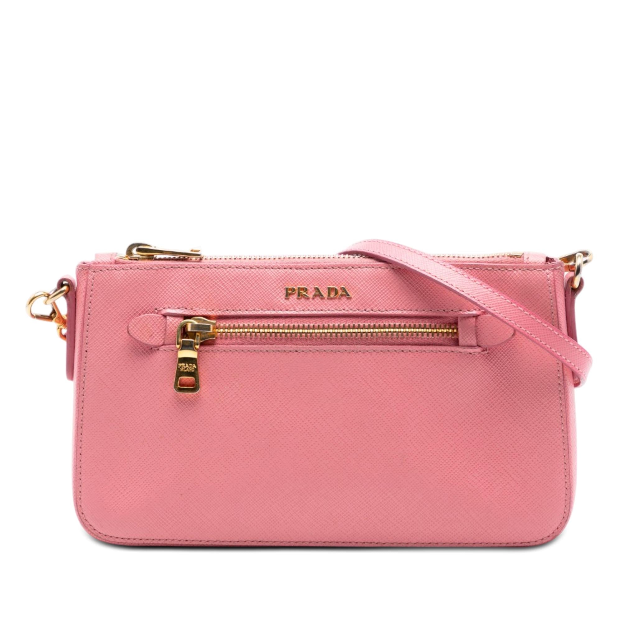 Prada Saffiano Lux Front Pocket Crossbody