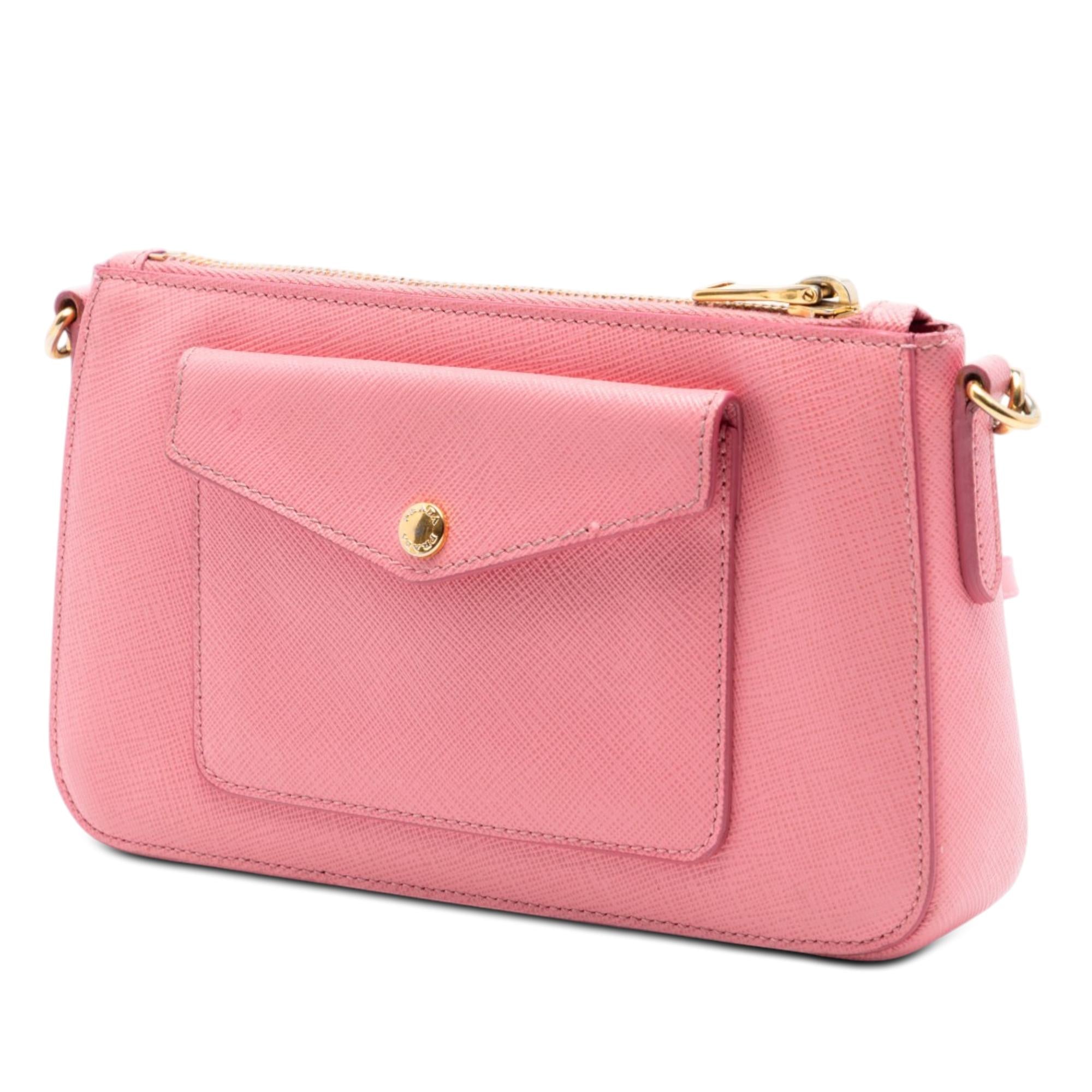 Prada Saffiano Lux Front Pocket Crossbody