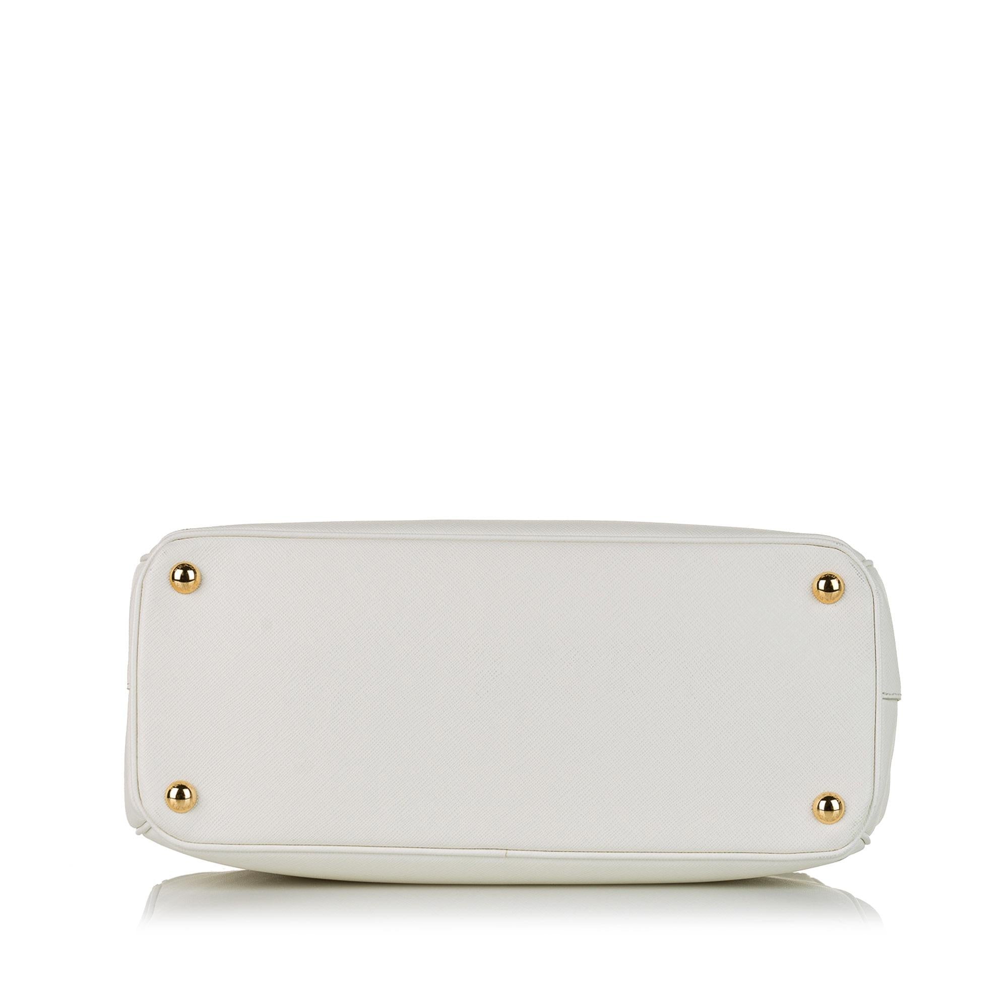 Prada Saffiano Lux Galleria Double Zip Satchel (SHG-36107)