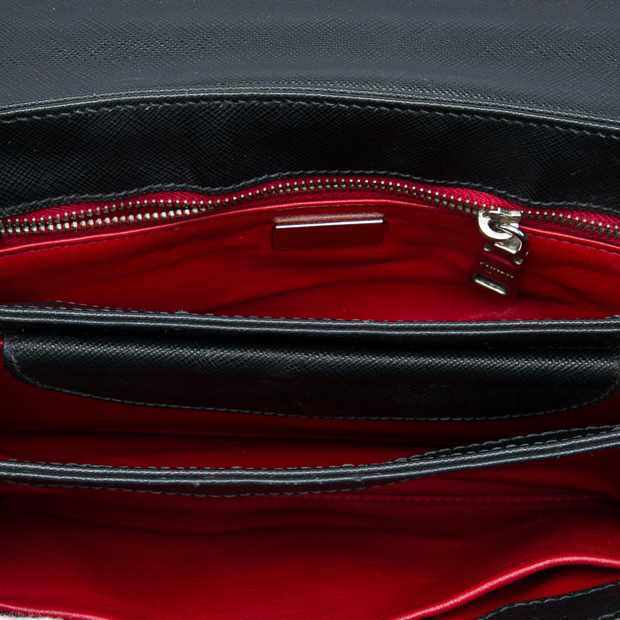 Prada Saffiano Lux Lock Chain Flap