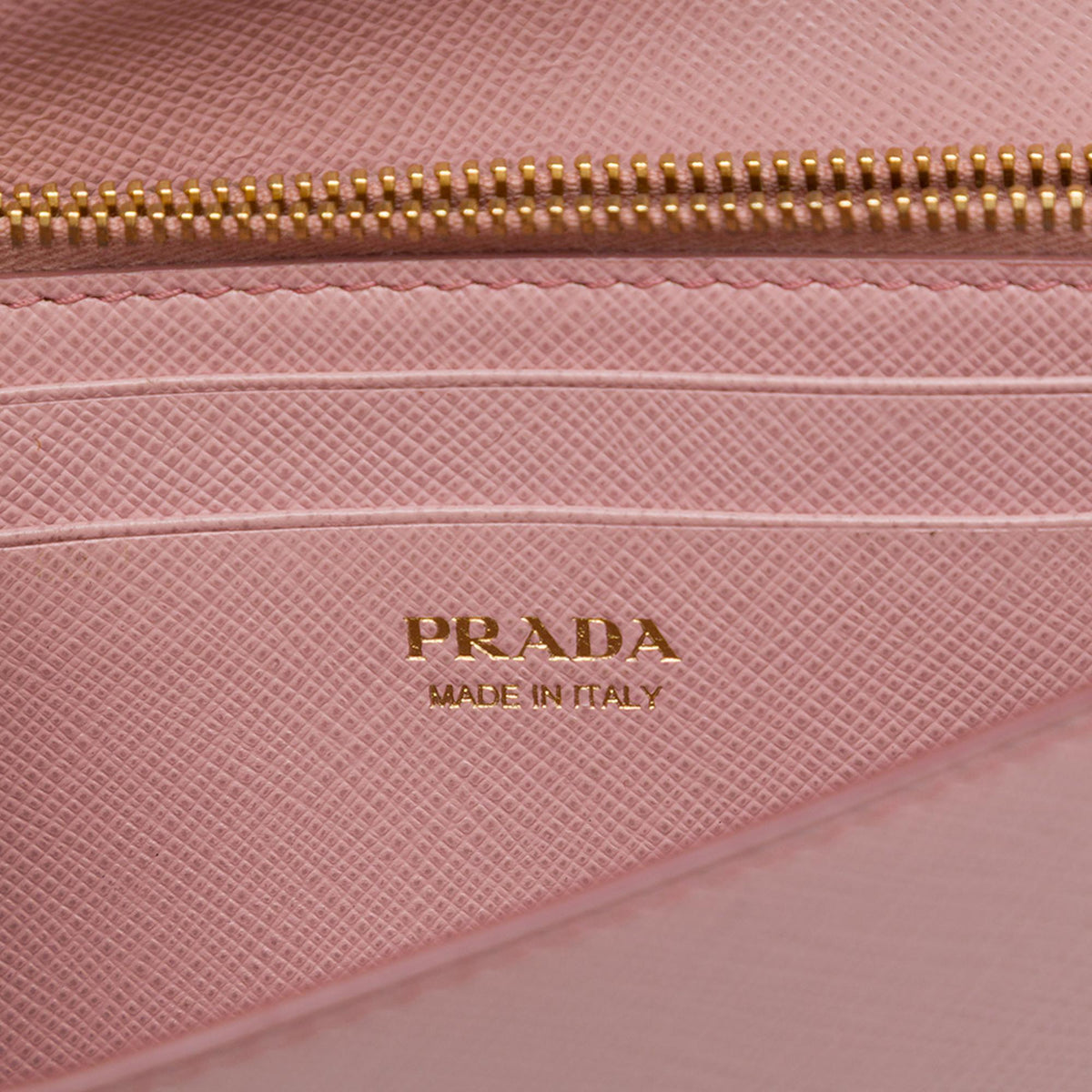 Prada Saffiano Lux Monochrome Wallet on Chain