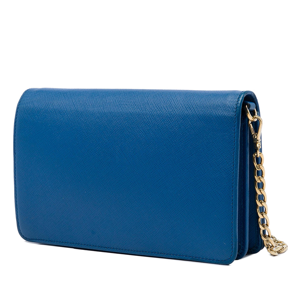 Prada Saffiano Lux Monochrome Wallet on Chain
