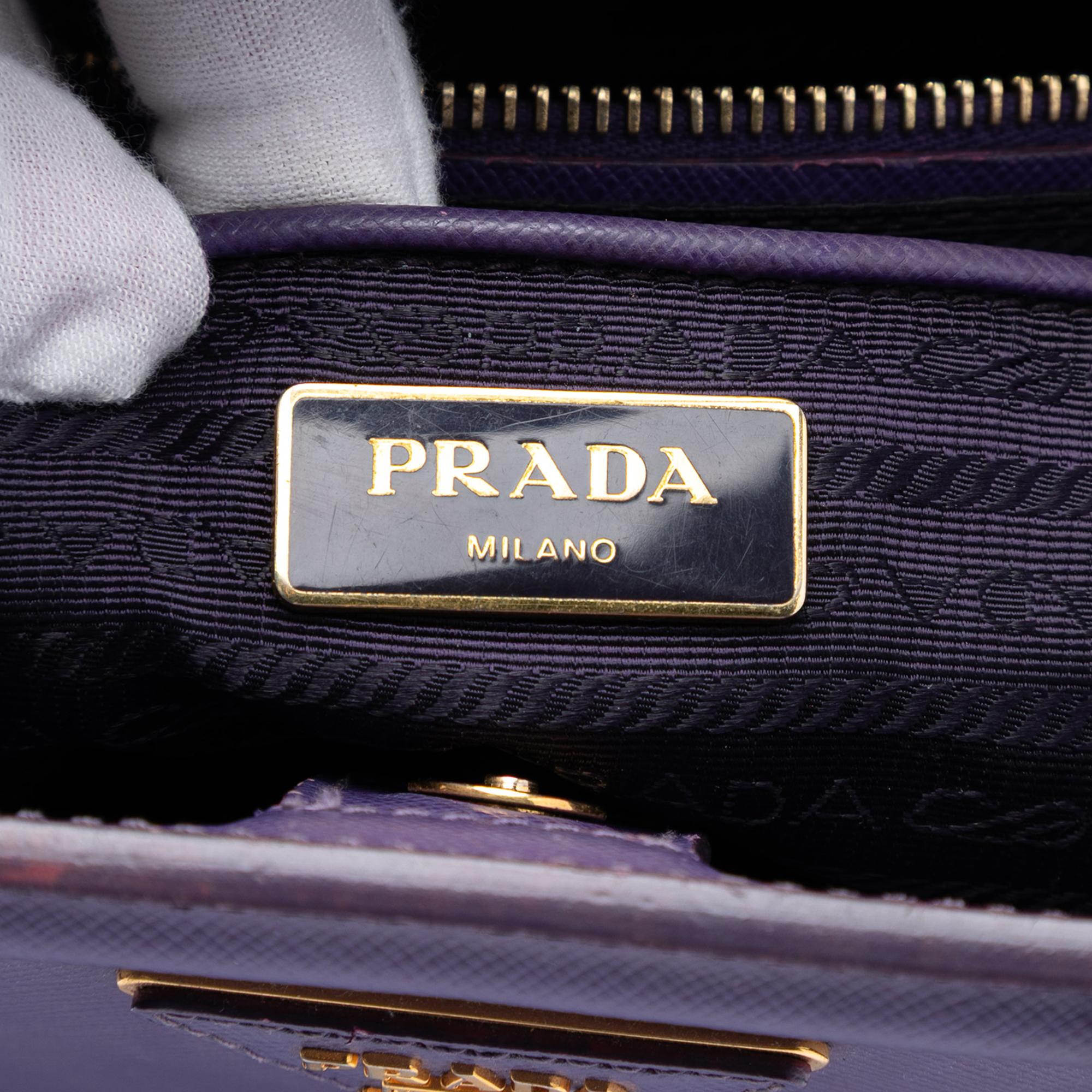 Prada Saffiano Lux Parabole Satchel