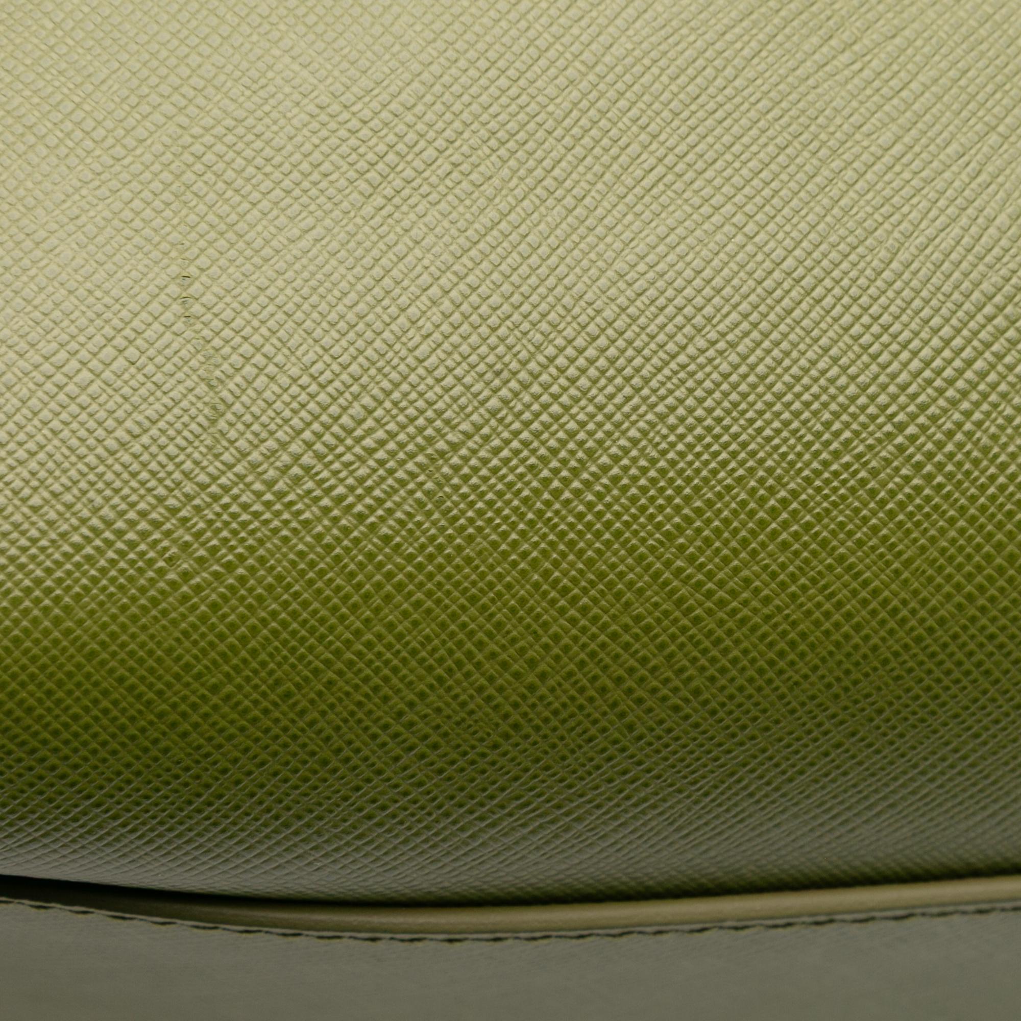 Prada Saffiano Lux Pyramid Frame Handbag