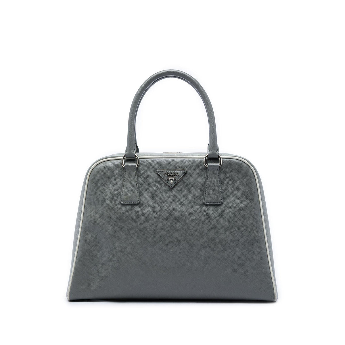 Prada Saffiano Lux Pyramid Frame Handbag