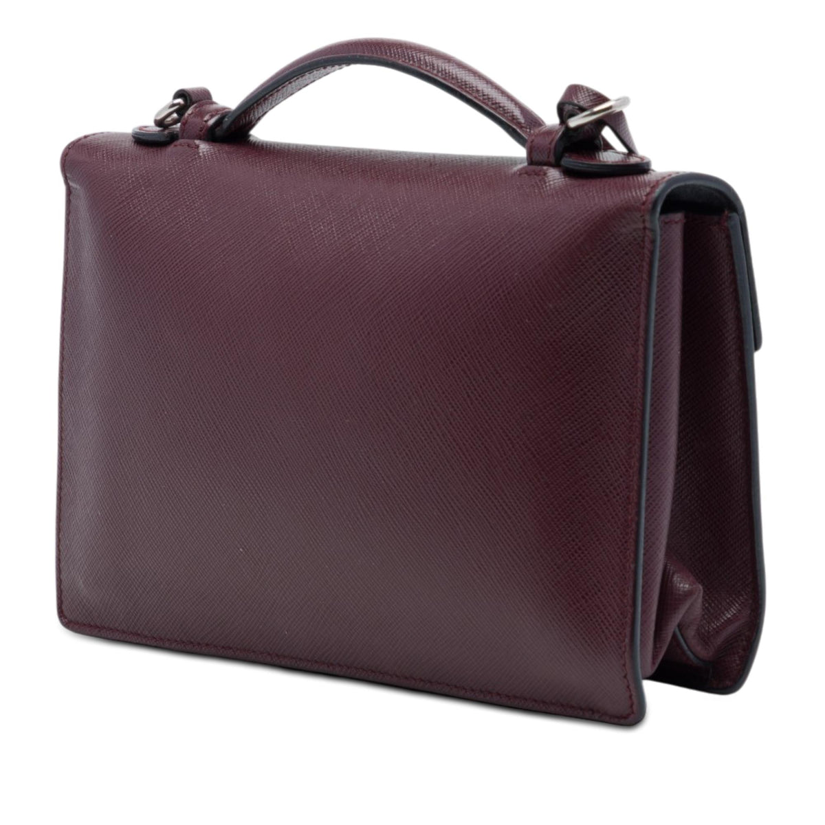 Prada Saffiano Lux Sound Lock Satchel