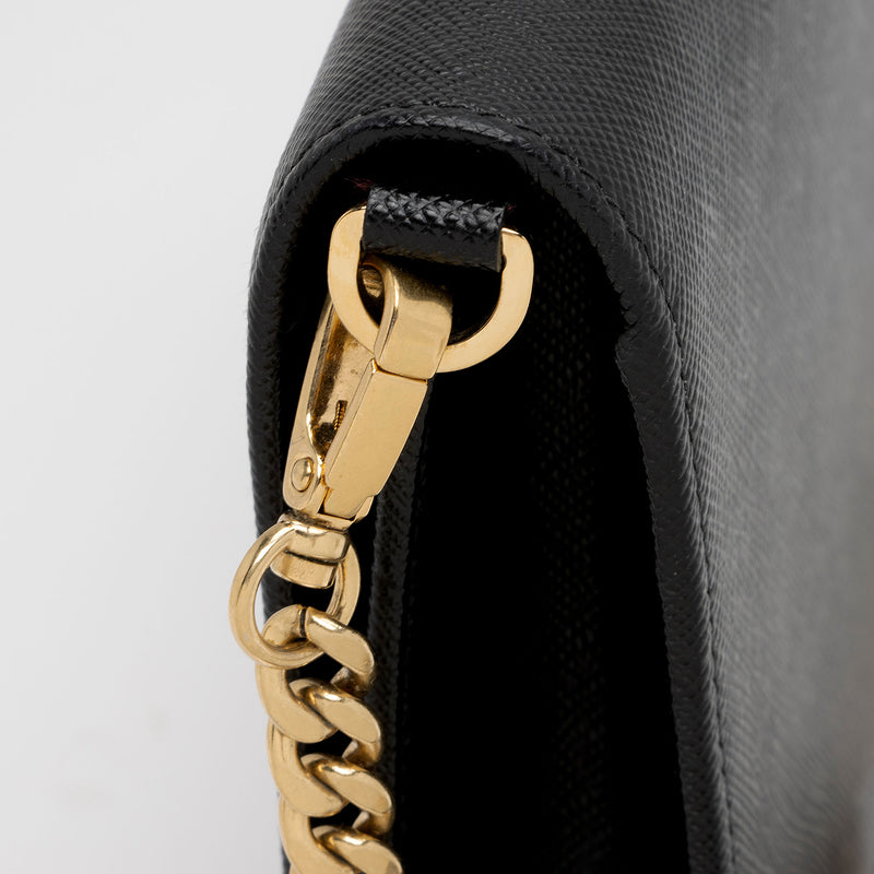 Prada Saffiano Lux Wallet On Chain (SHF-wIAF91)