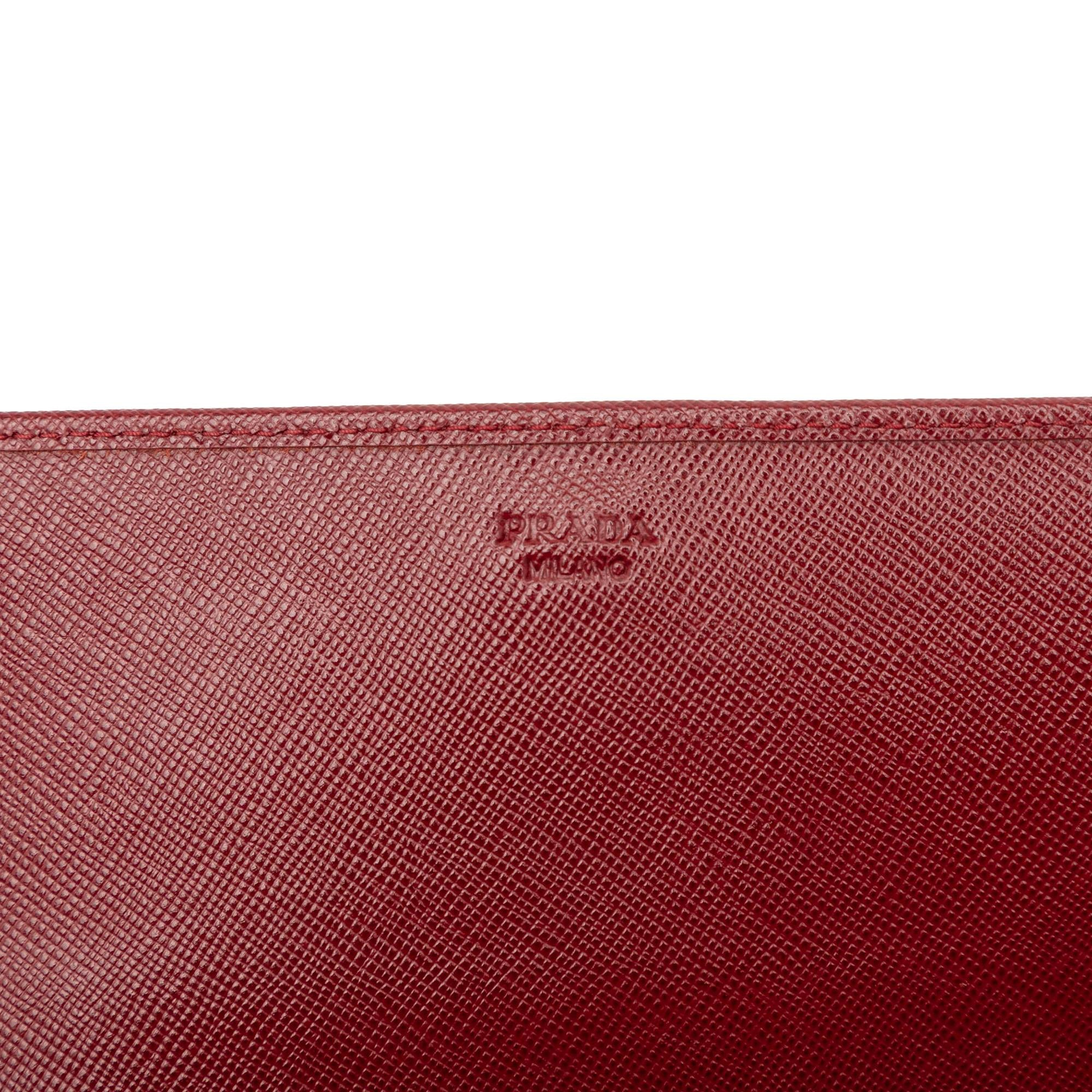 Prada Saffiano Lux Wallet On Chain