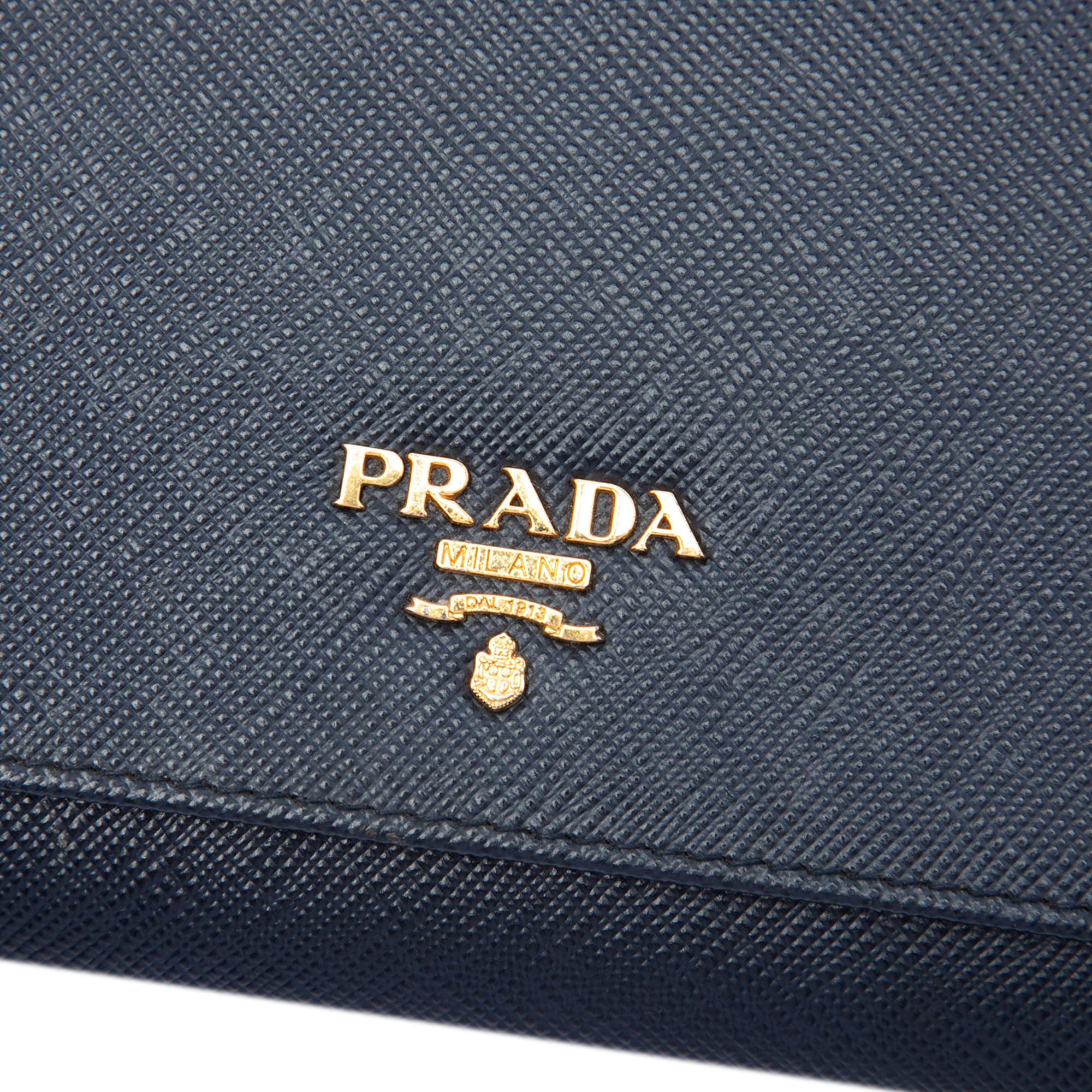 Prada Saffiano Lux Wallet On Chain