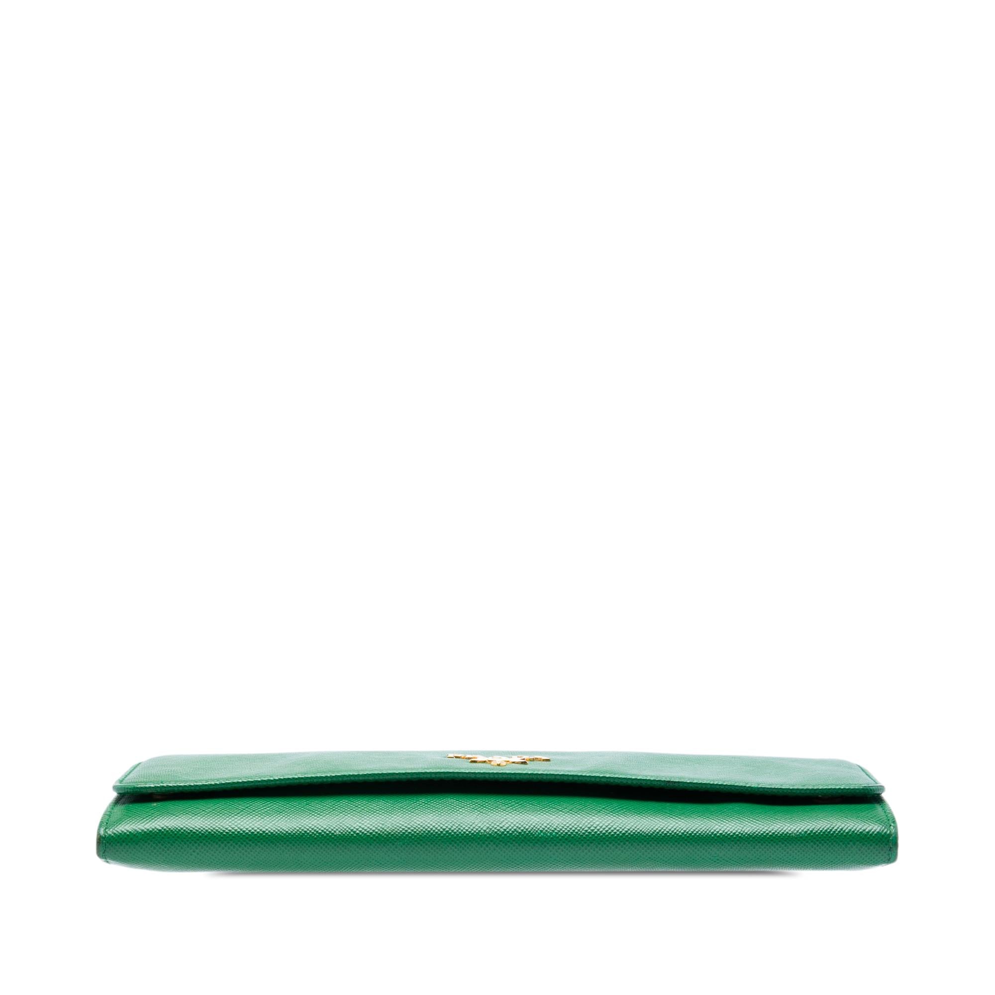 Prada Saffiano Lux Wallet On Chain