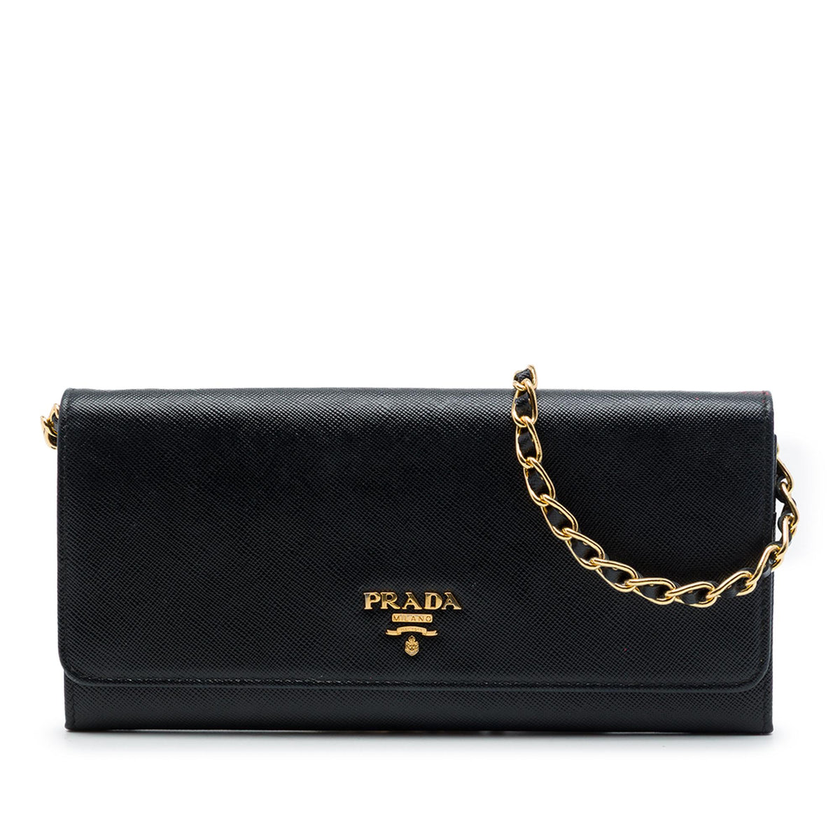 Prada Saffiano Lux Wallet On Chain