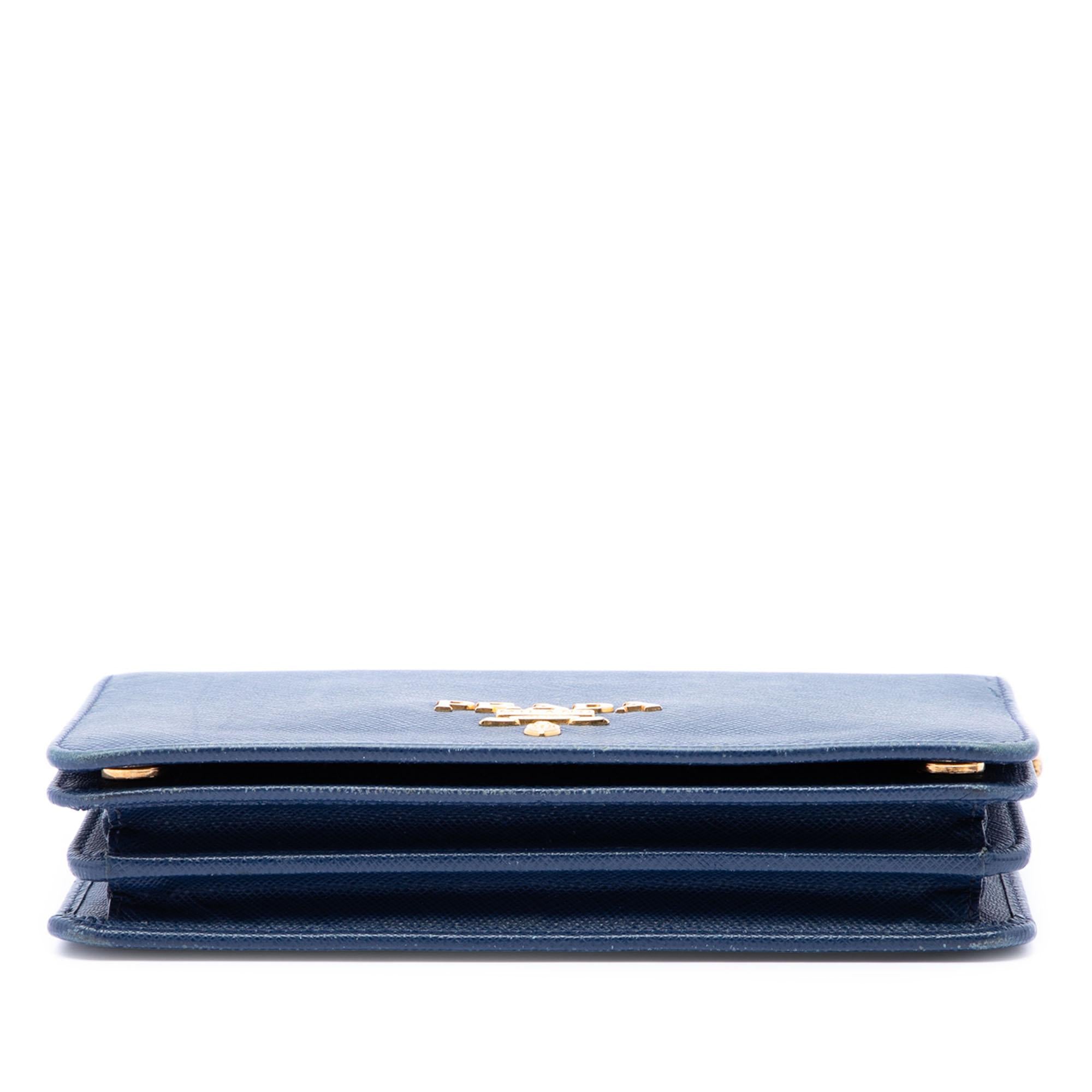 Prada Saffiano Lux Wallet on Chain