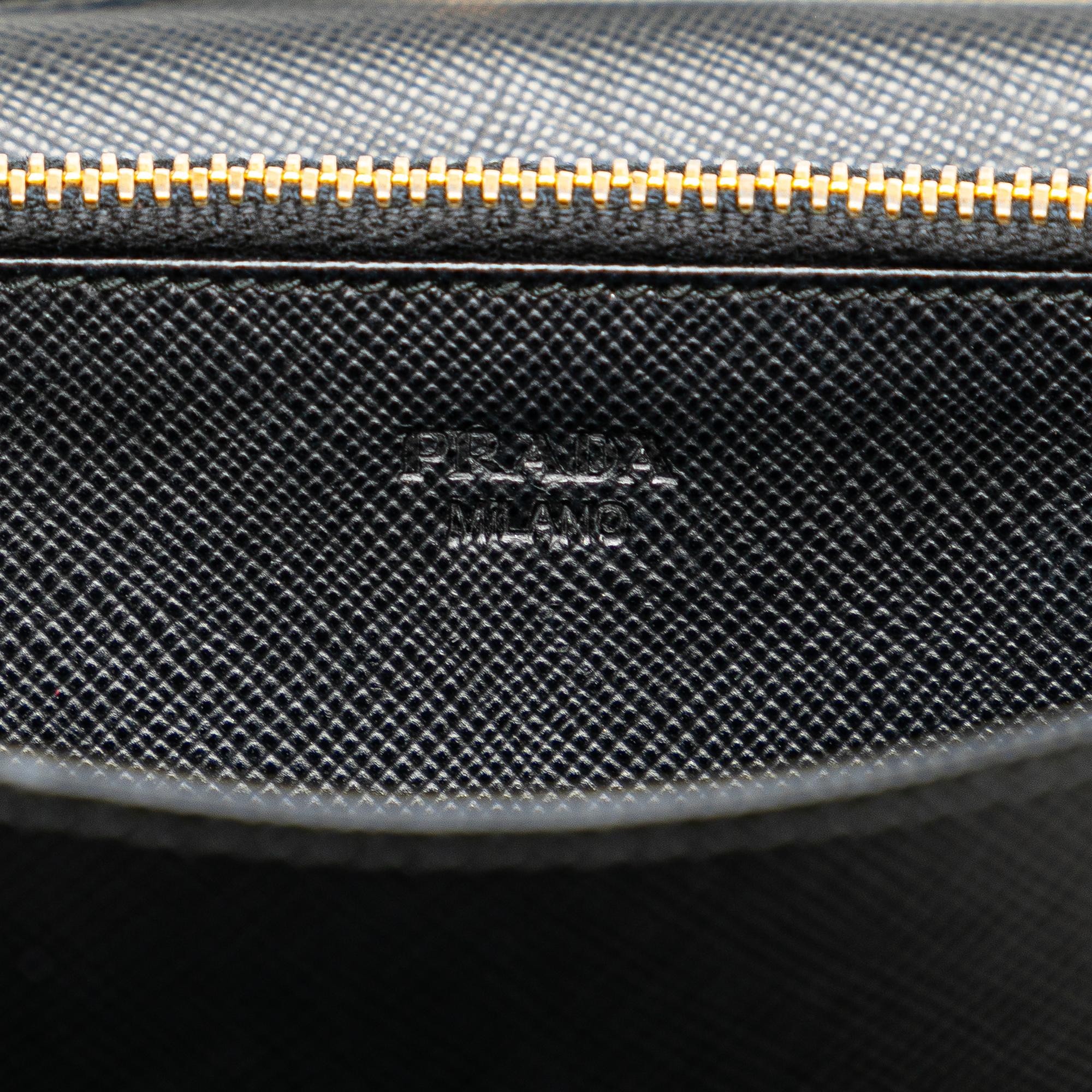 Prada Saffiano Metal Flap Wallet With Strap (SHG-ZhBfXD)