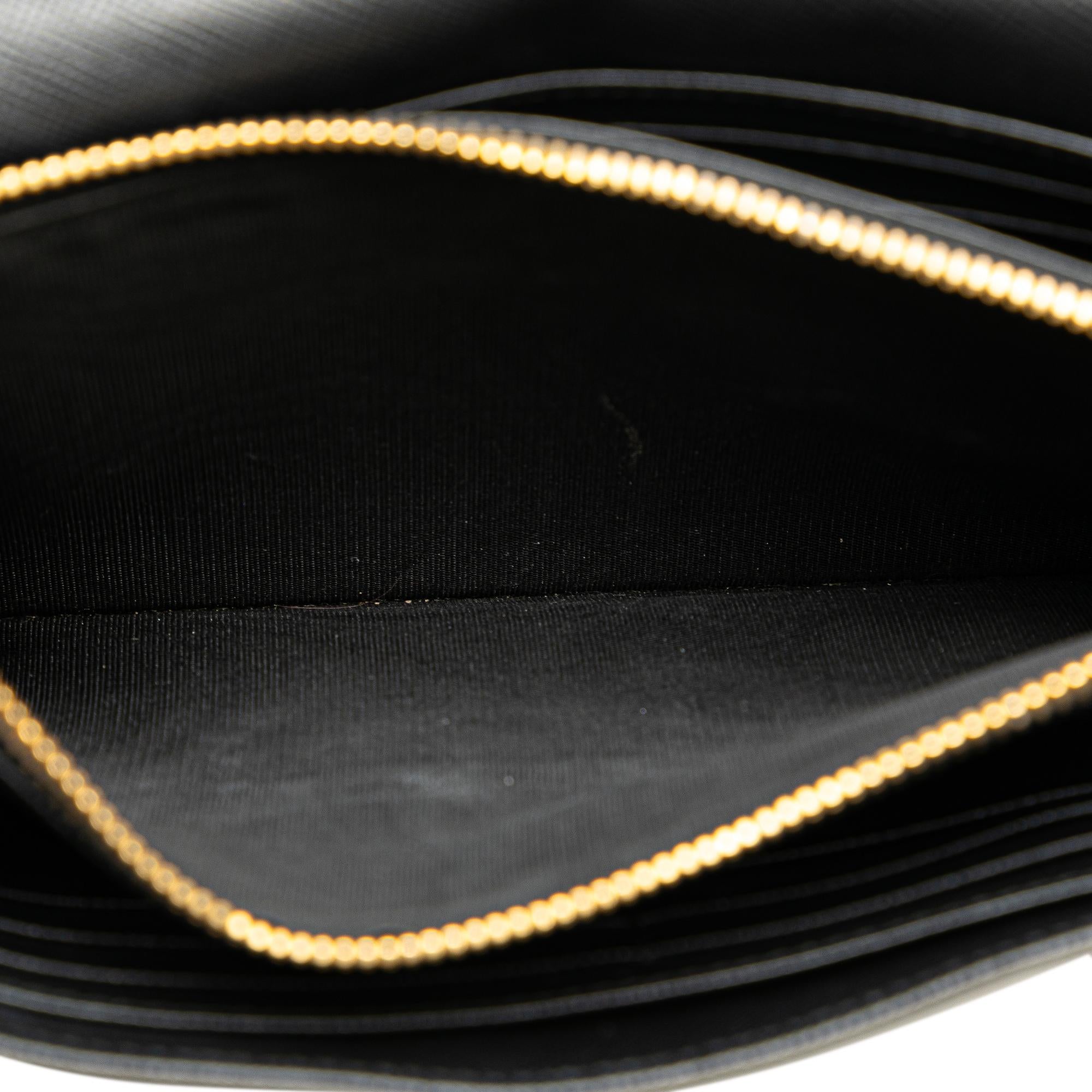Prada Saffiano Metal Flap Wallet With Strap (SHG-ZhBfXD)