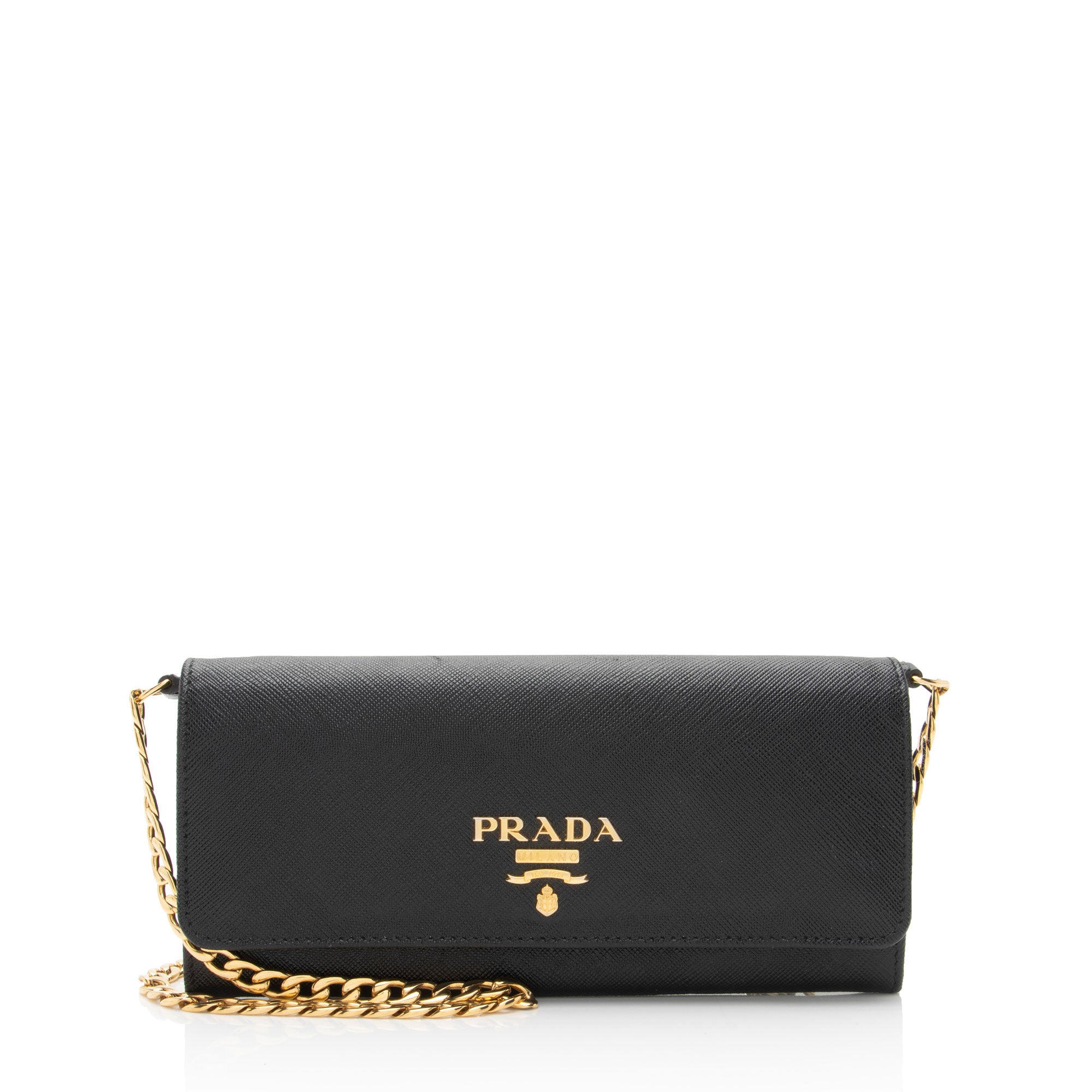 Prada Saffiano Metal Wallet on Chain Bag (SHF-g2W4tW)