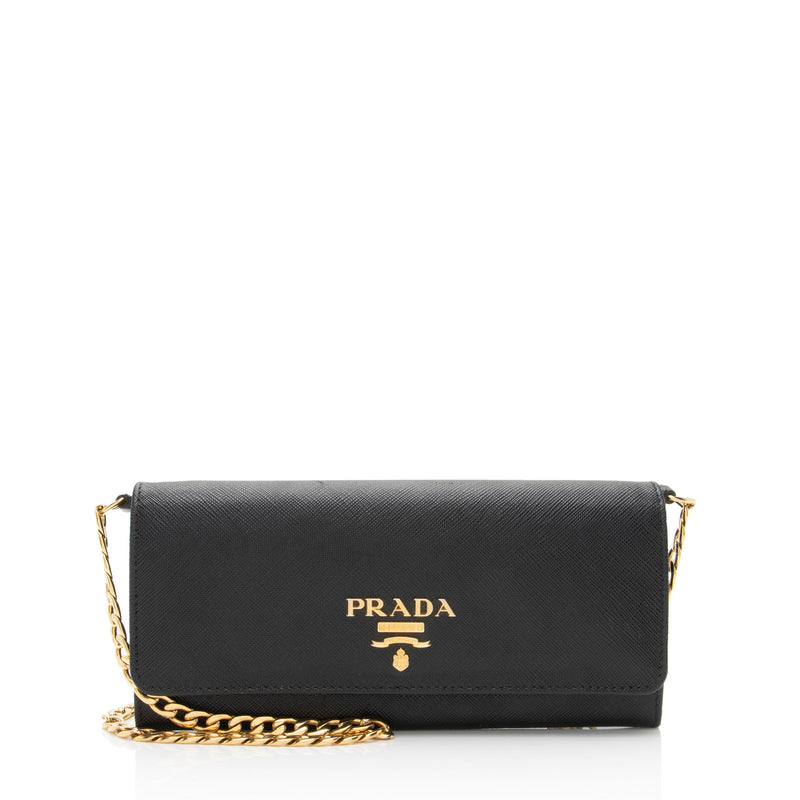 Prada saffiano metal wallet hotsell