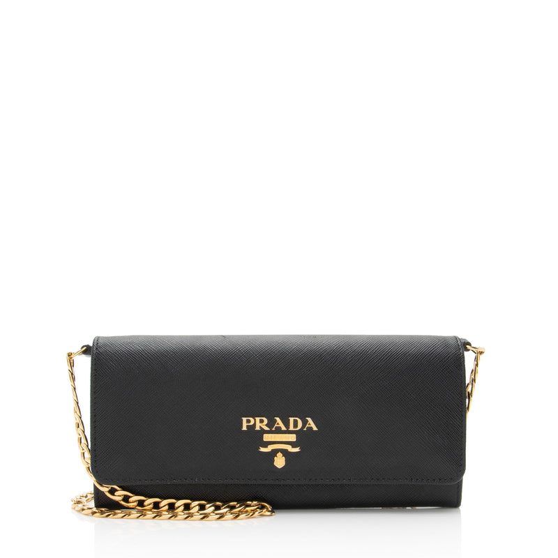 Prada Saffiano Metal Wallet on Chain Bag (SHF-g2W4tW)