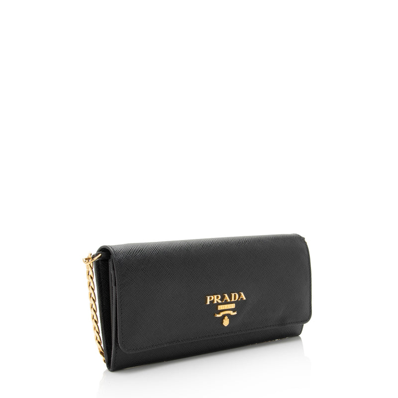 Prada Saffiano Metal Wallet on Chain Bag (SHF-g2W4tW)