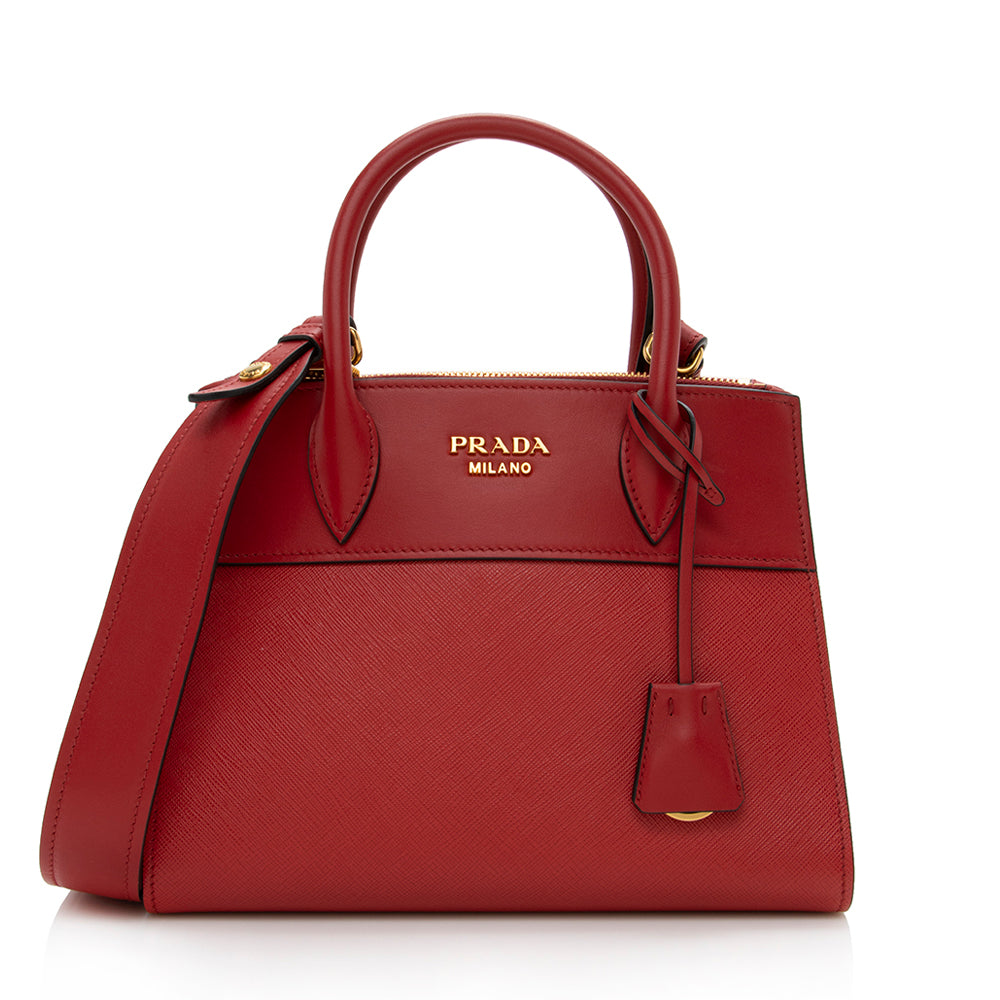 Prada Saffiano Paradigme Mini Tote (SHF-15836)